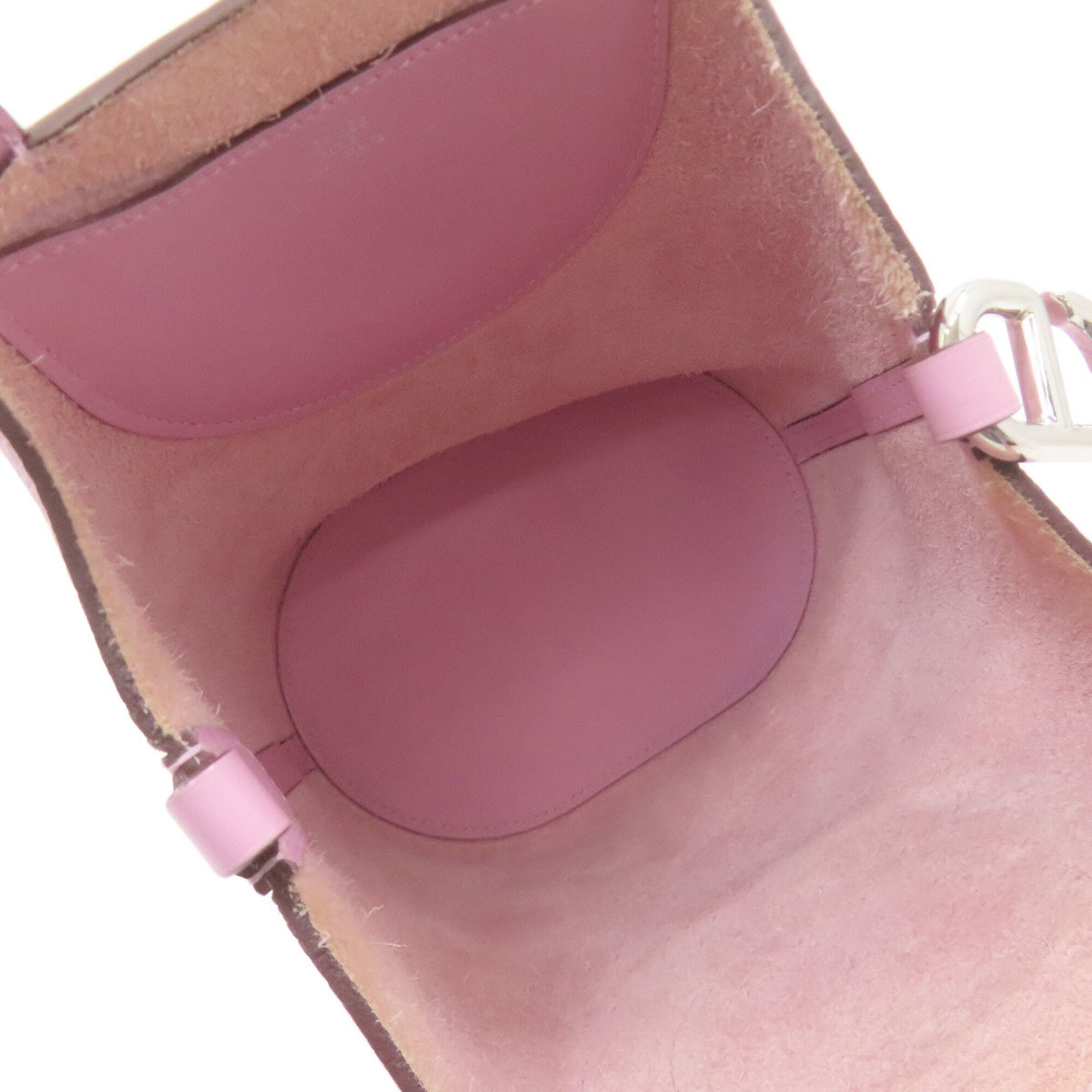Hermes Pink Taurillon Clemence Leather Handbag (Pre-Owned)