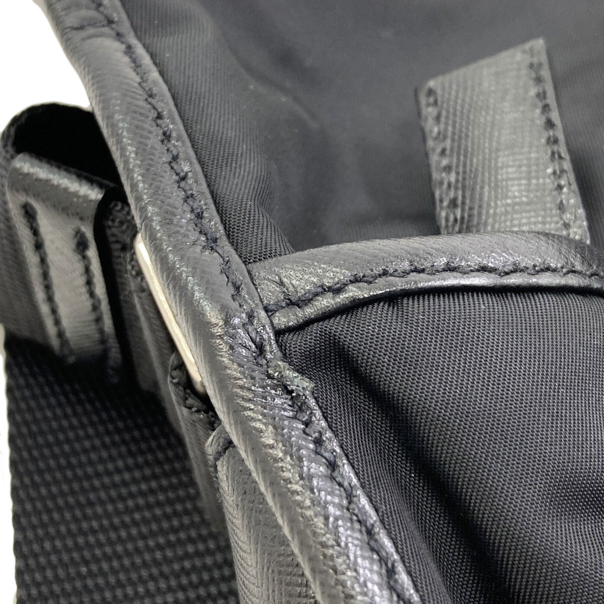 Prada Black Nylon Canvas Shoulder Bag (Pre-Owned)