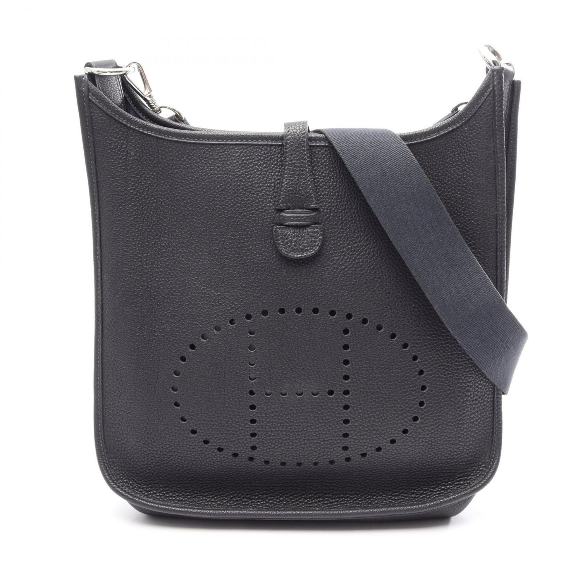 Hermes Navy Togo Leather Handbag Shoulder Bag (Pre-Owned)