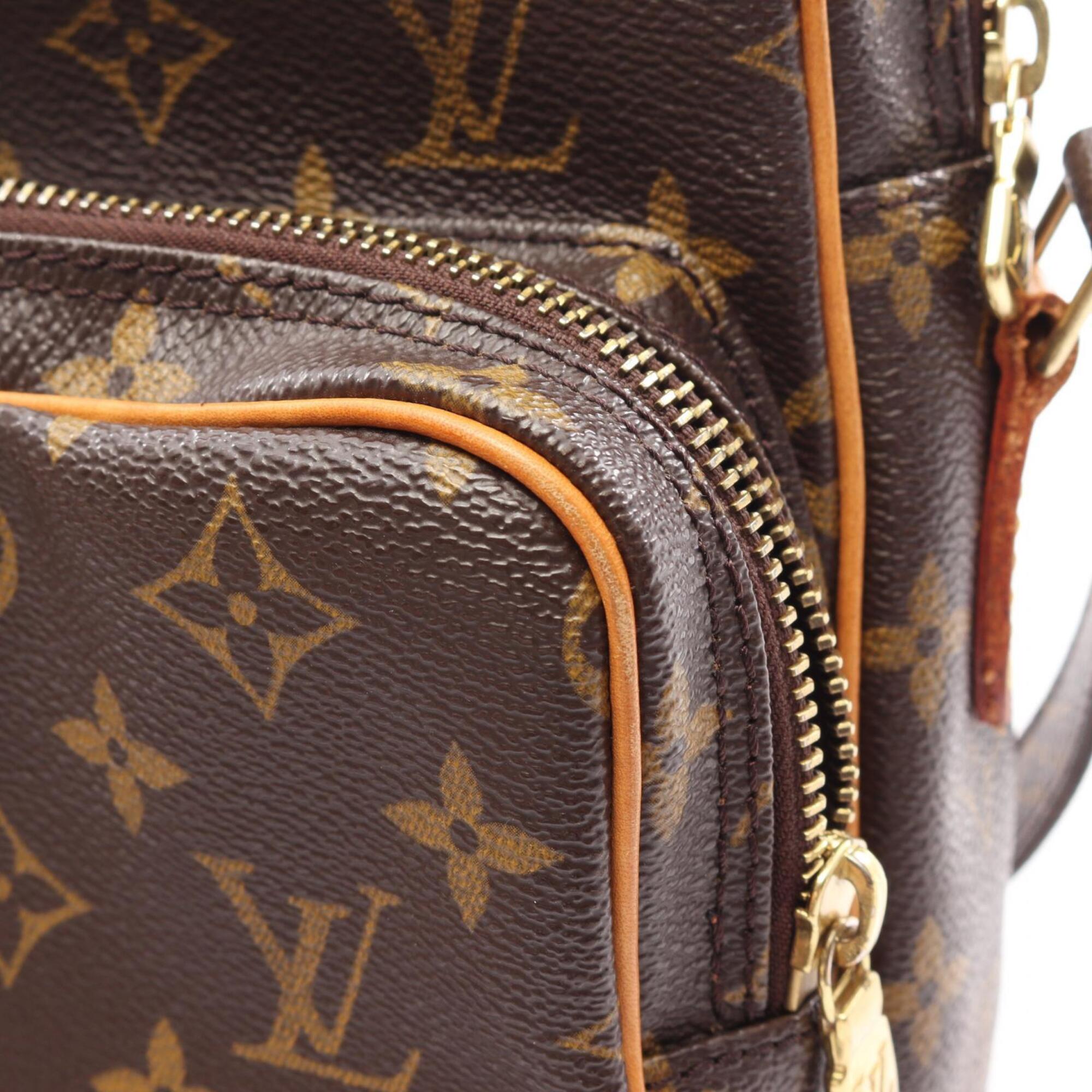 Louis Vuitton Brown Coated Canvas Pvc Monogram Leather Handbag Shoulder Bag (Pre-Owned)