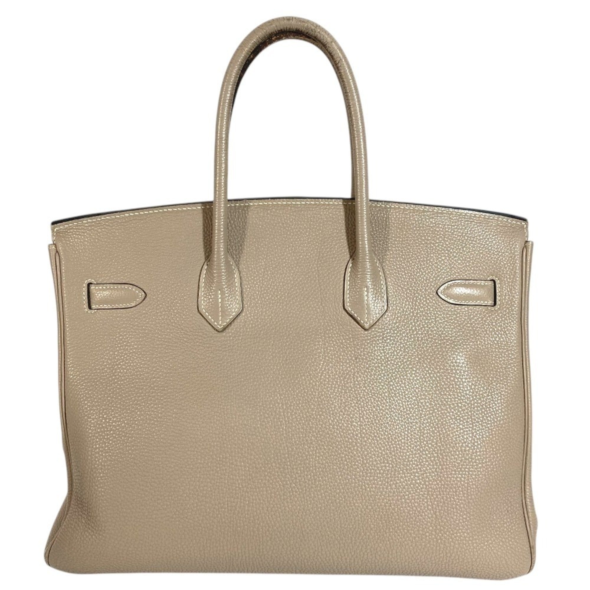 Hermes Beige Togo Leather Handbag Tote Bag (Pre-Owned)