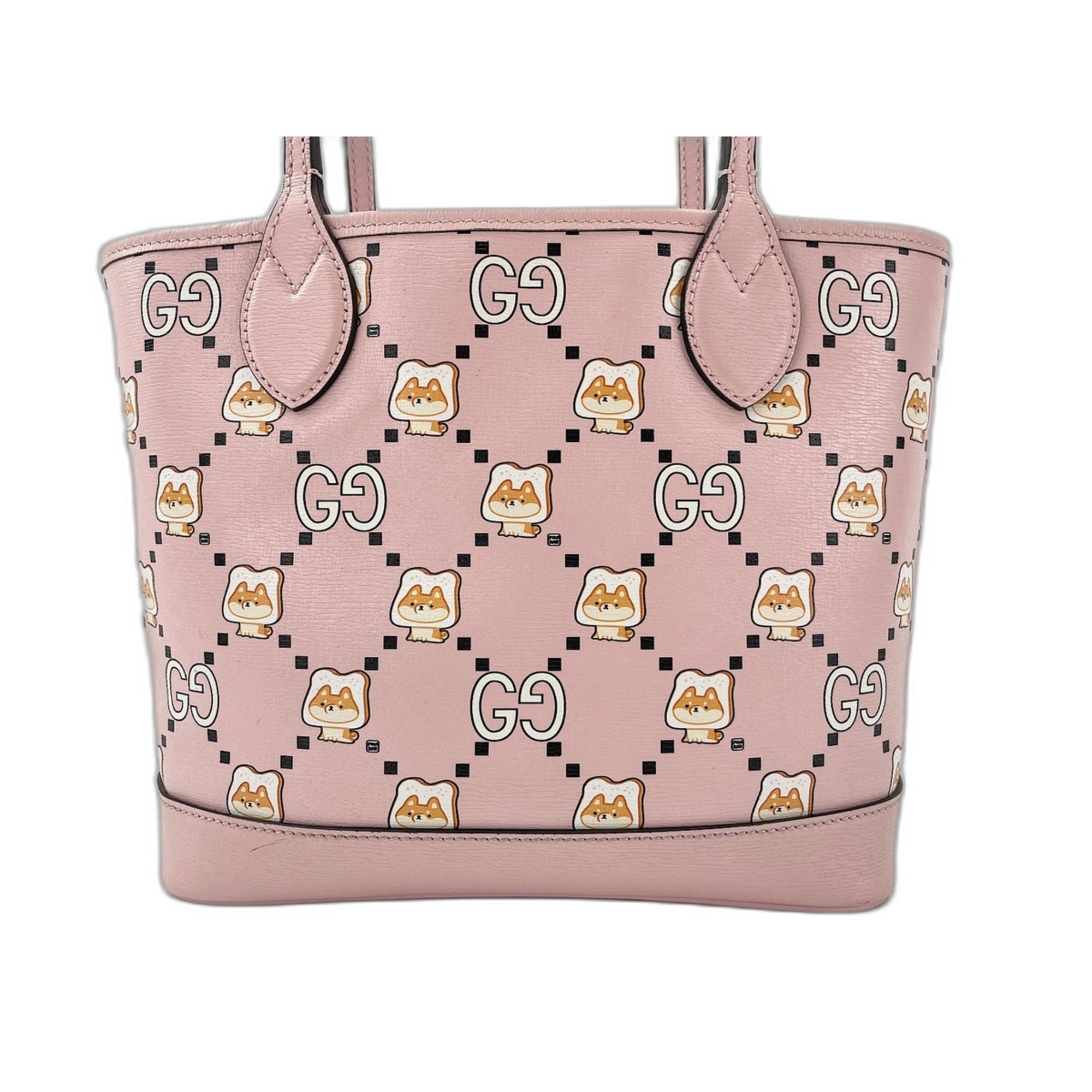 Gucci Pink Leather Tote Bag (Pre-Owned)