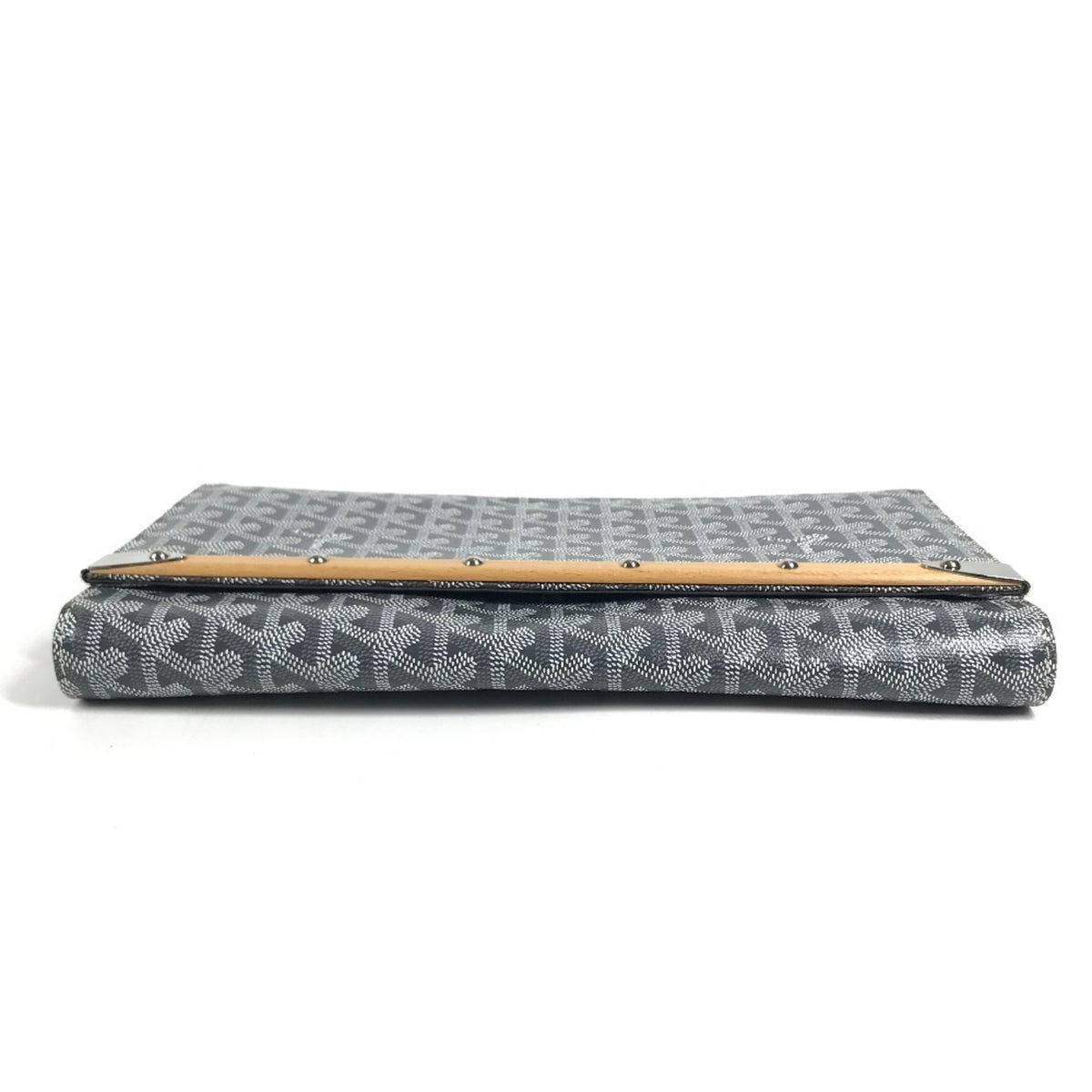 Goyard Gray Pvc Leather Clutch Bag Handbag (Pre-Owned)