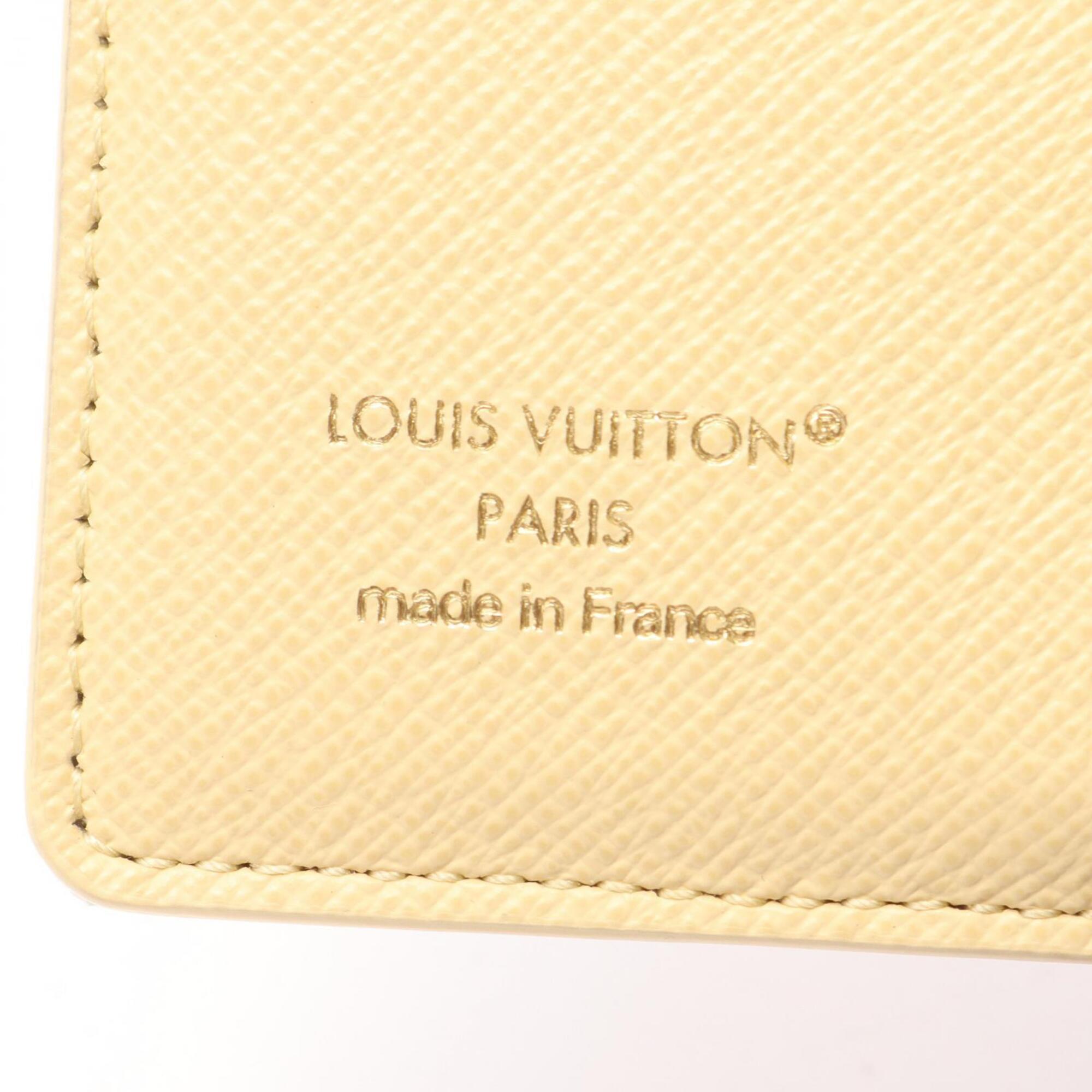 Louis Vuitton Multi-Color White Yellow Coated Canvas Wallet (Bi-Fold) (Pre-Owned)