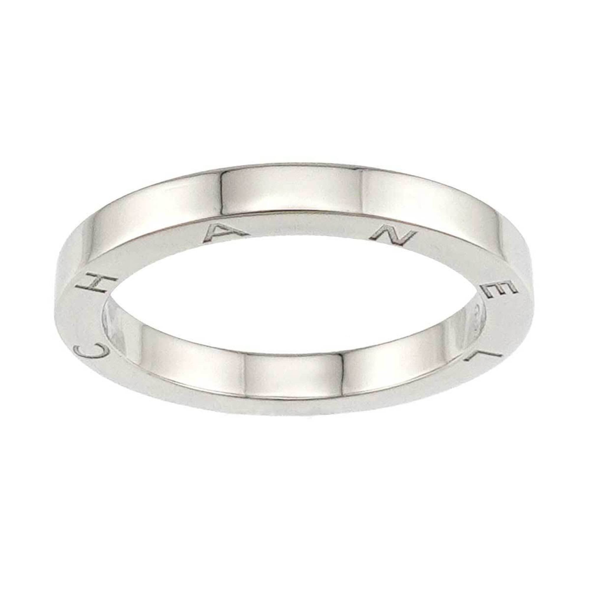 Chanel Platinum 950 Band Ring (Pre-Owned)