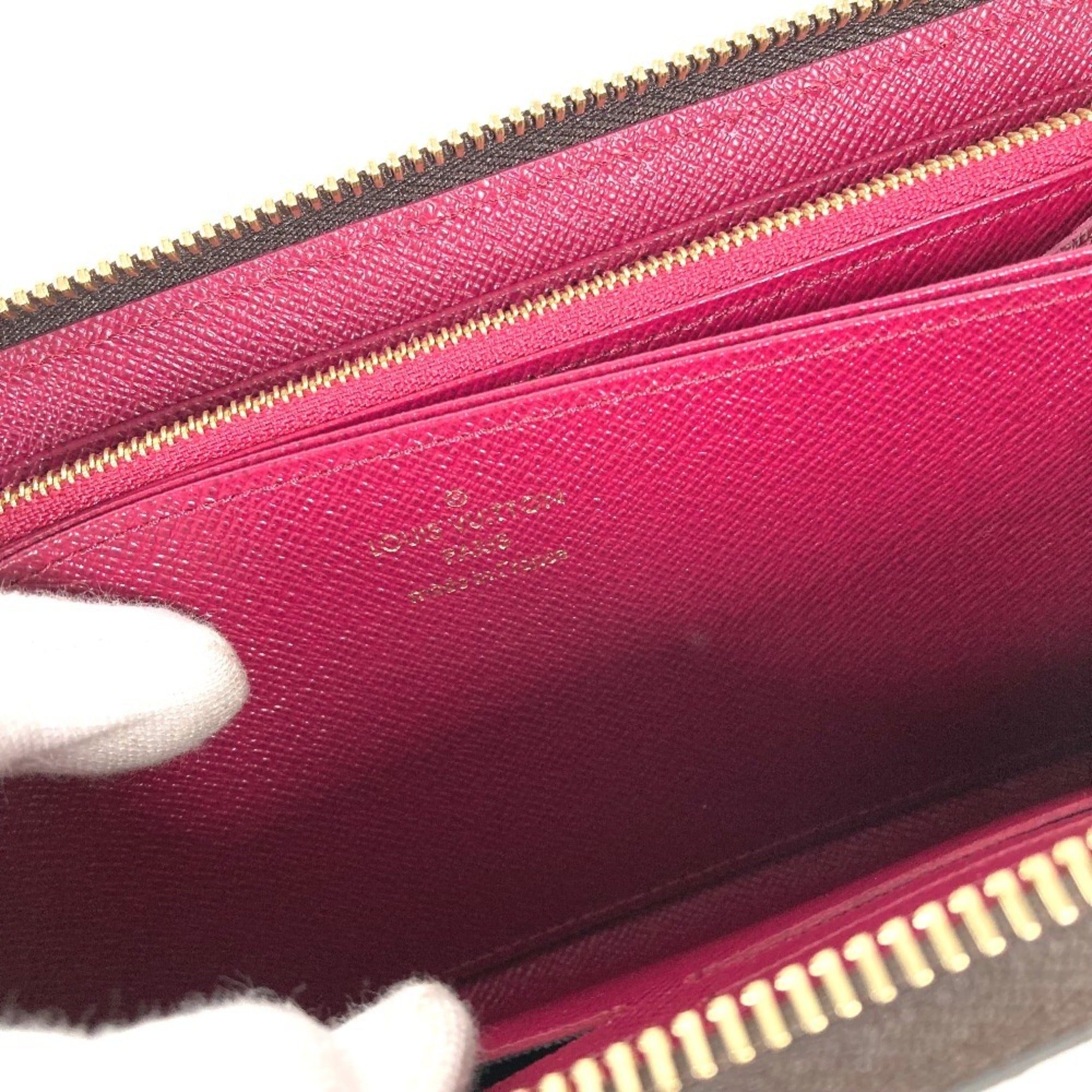 Louis Vuitton Monogram Brown Fuchsia Monogram Monogram Long Bill Wallet (Bi-Fold) (Pre-Owned)