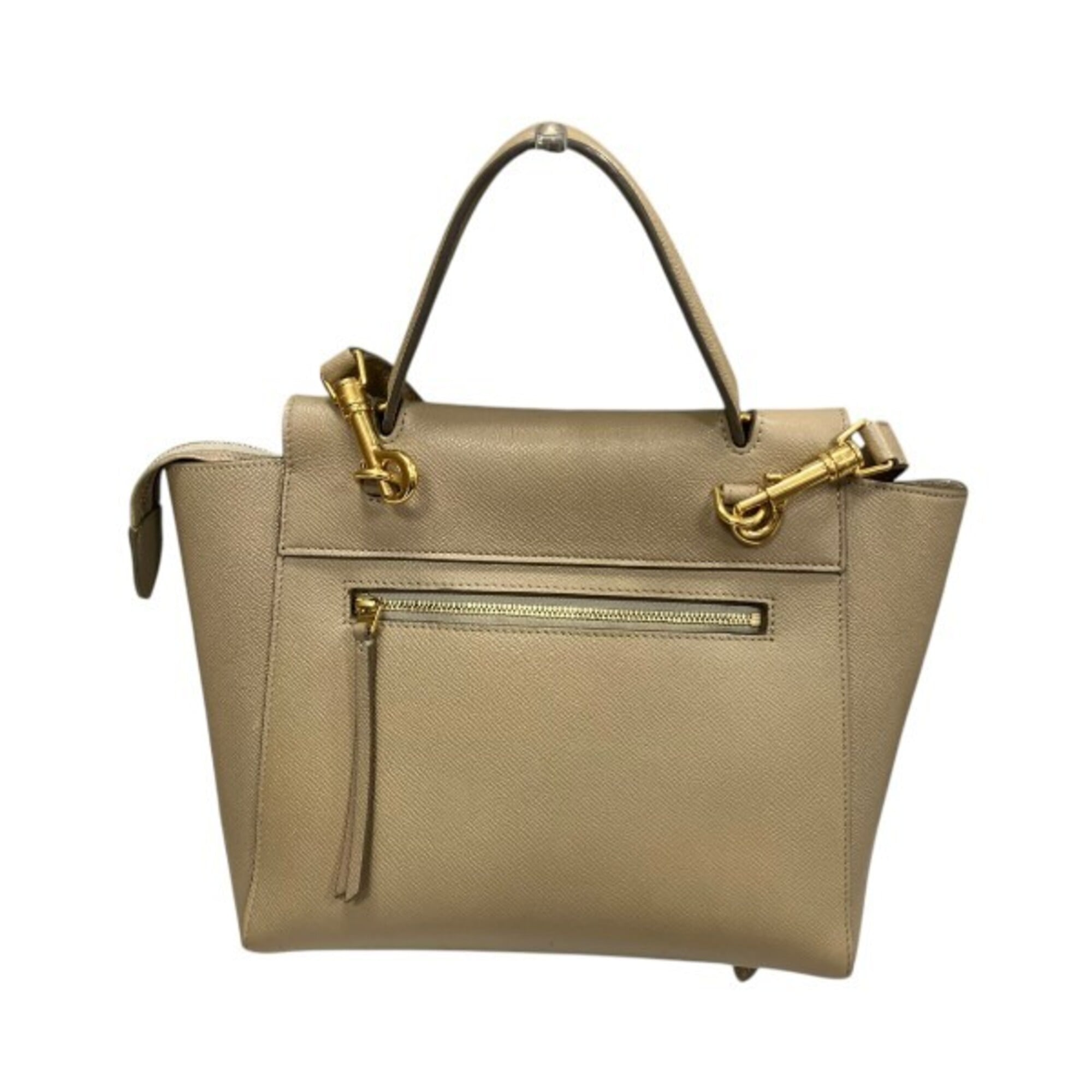 Celine Beige Leather Handbag Shoulder Bag (Pre-Owned)