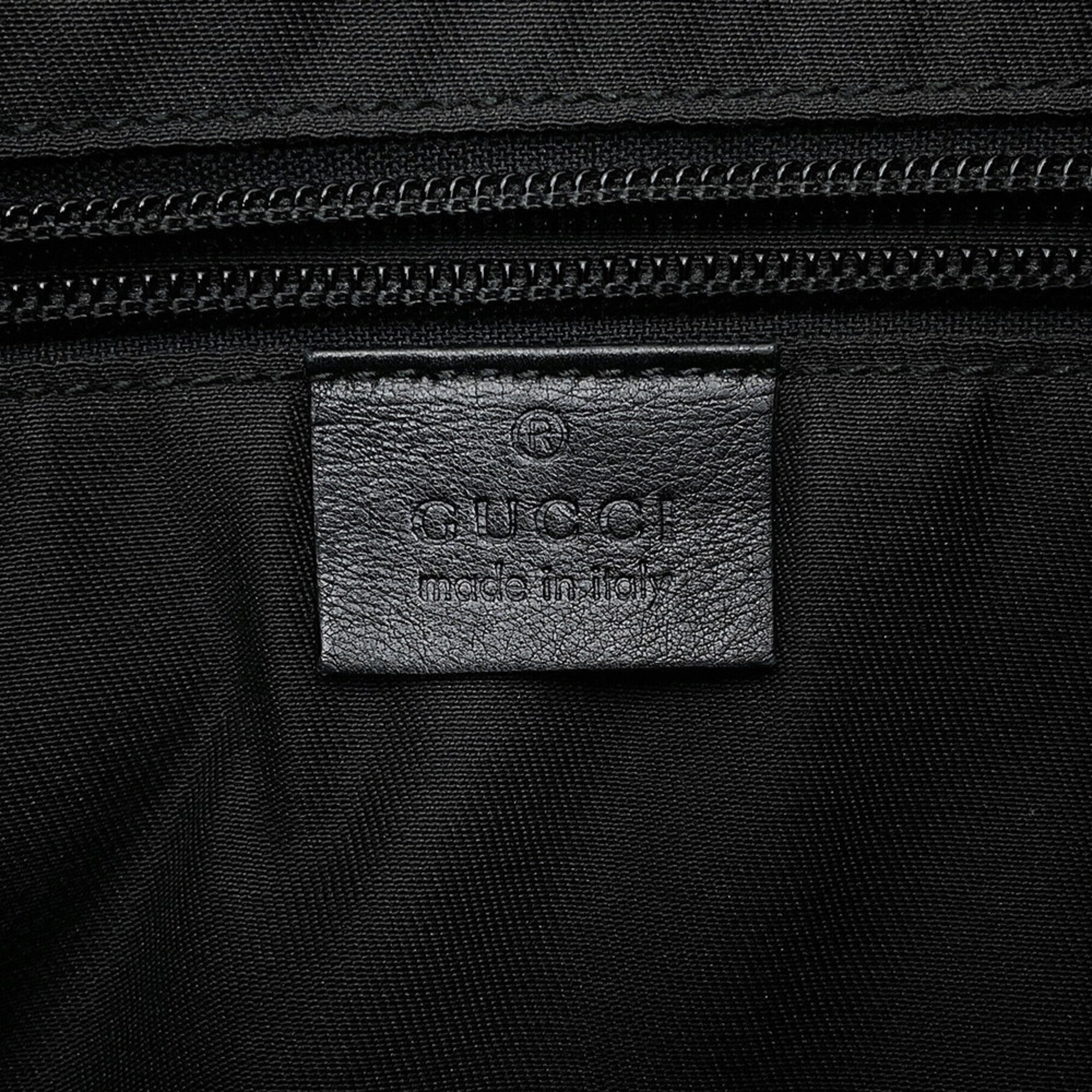 Gucci Black Gold Gray Pvc Leather Shoulder Bag (Pre-Owned)