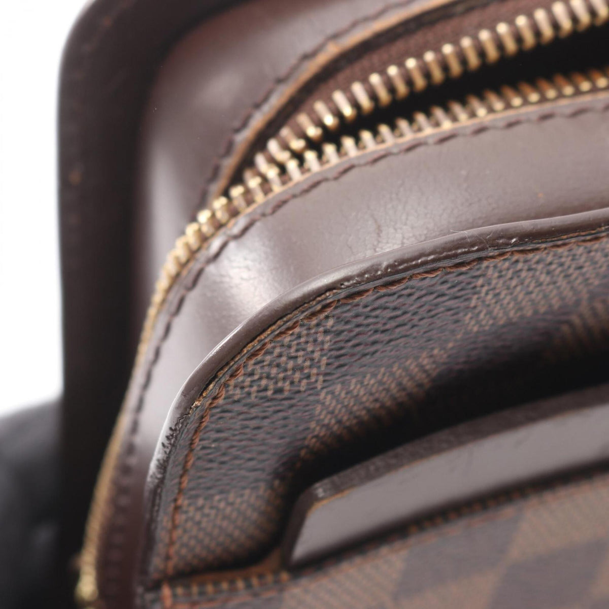 Louis Vuitton Brown Damier Canvas Coated Canvas Leather Clutch Bag (Pre-Owned)