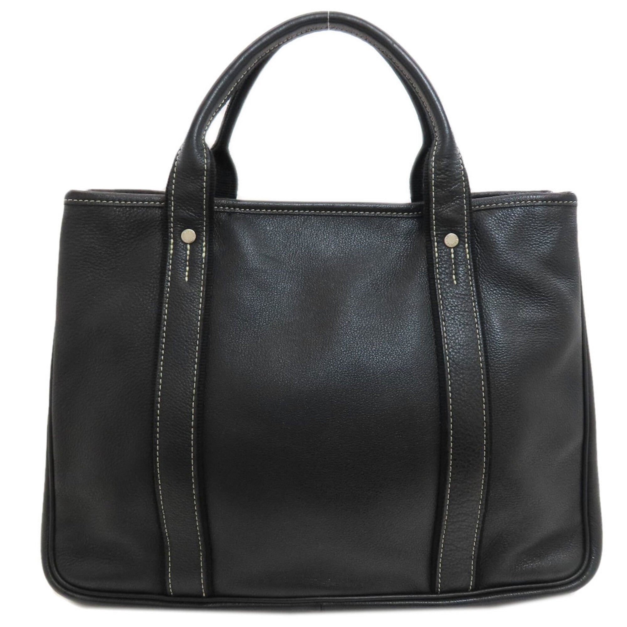 Longchamp Black Leather Handbag (Pre-Owned)