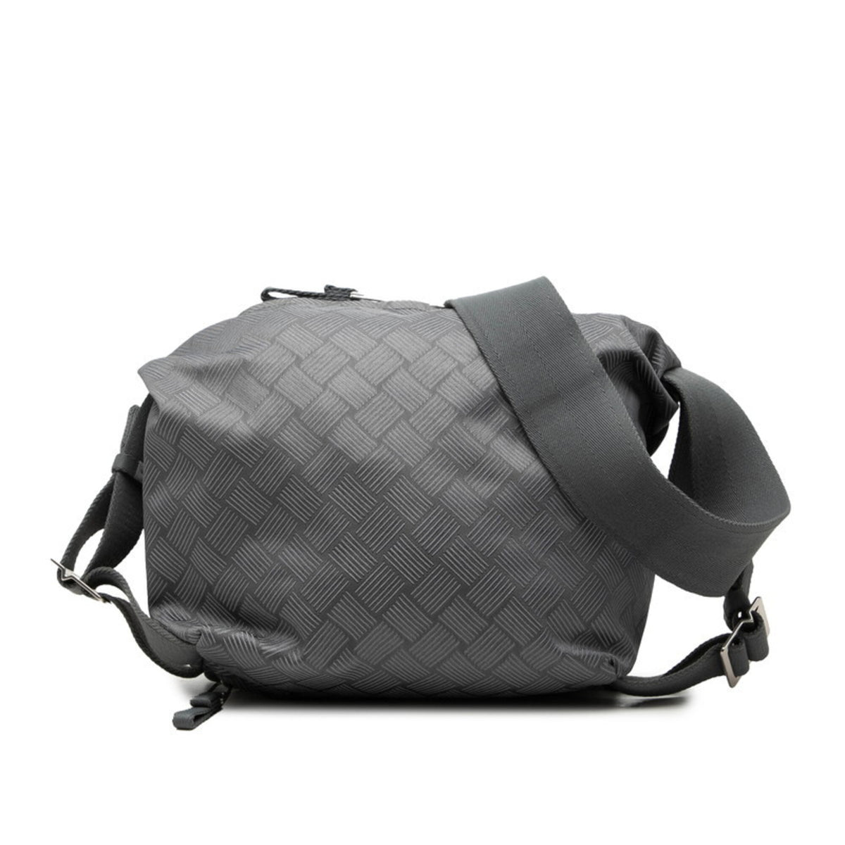 Bottega Veneta Gray Leather Shoulder Bag (Pre-Owned)