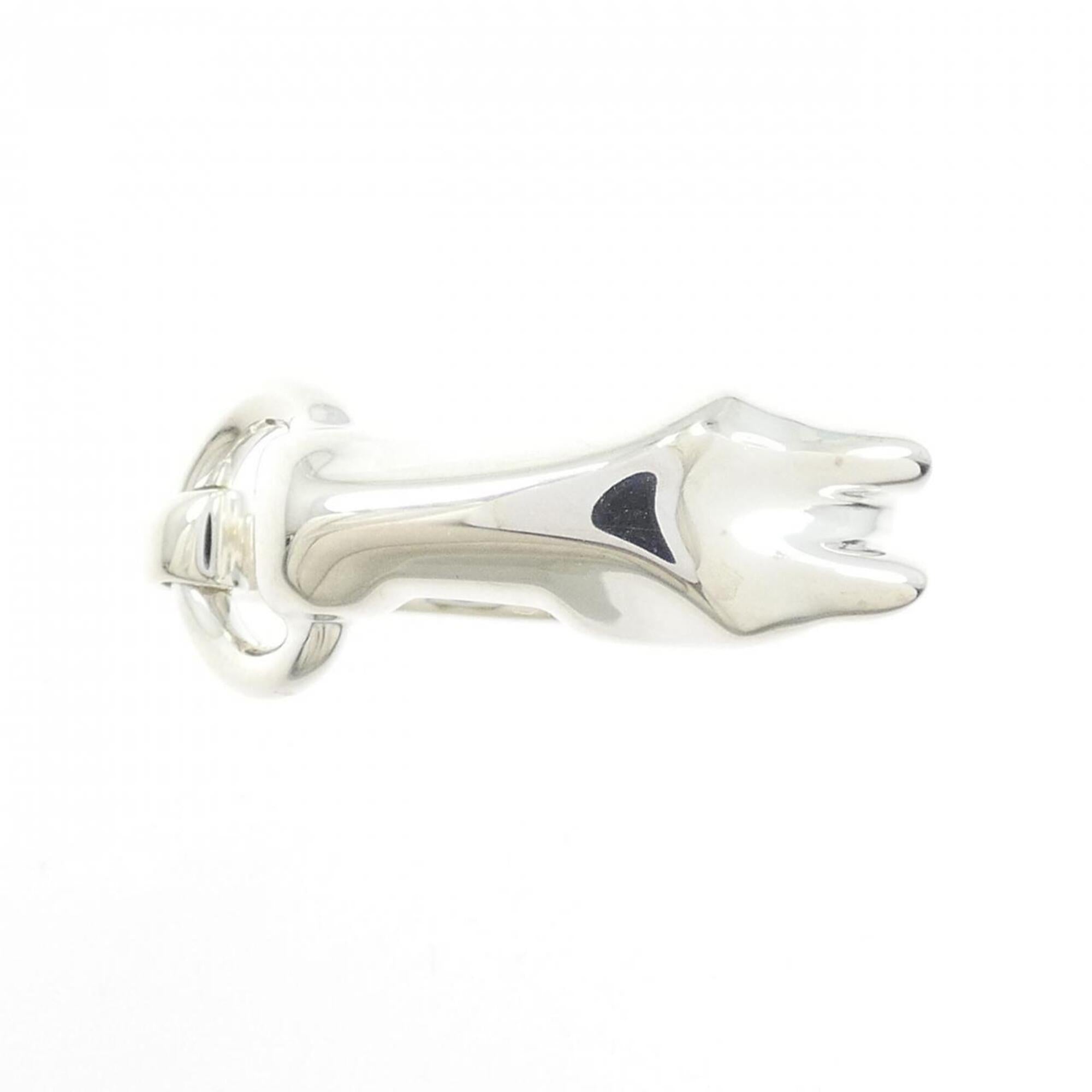 Hermes Silver Silver 925 Band Ring (Pre-Owned)