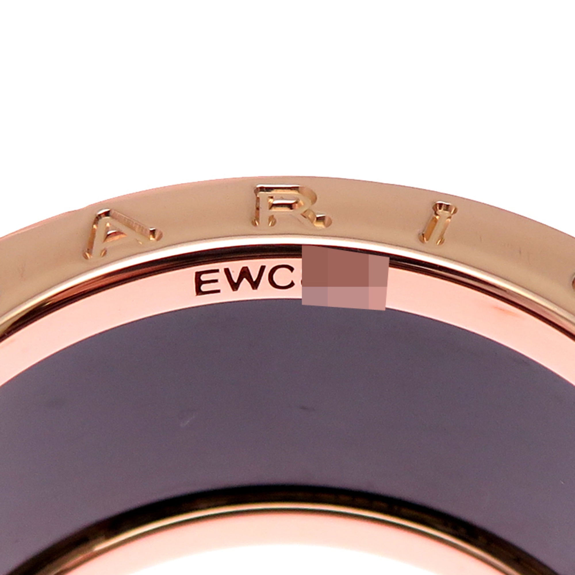 Bvlgari Pink Pink Gold (18K) Ceramic Band Ring (Pre-Owned)