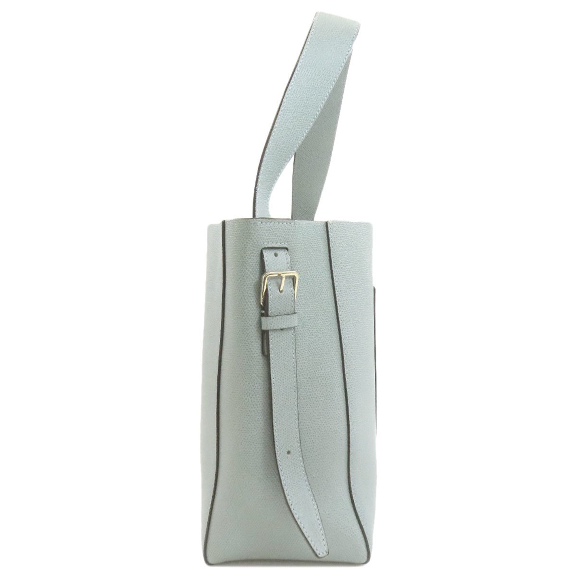Valextra Light Blue Leather Shoulder Bag (Pre-Owned)