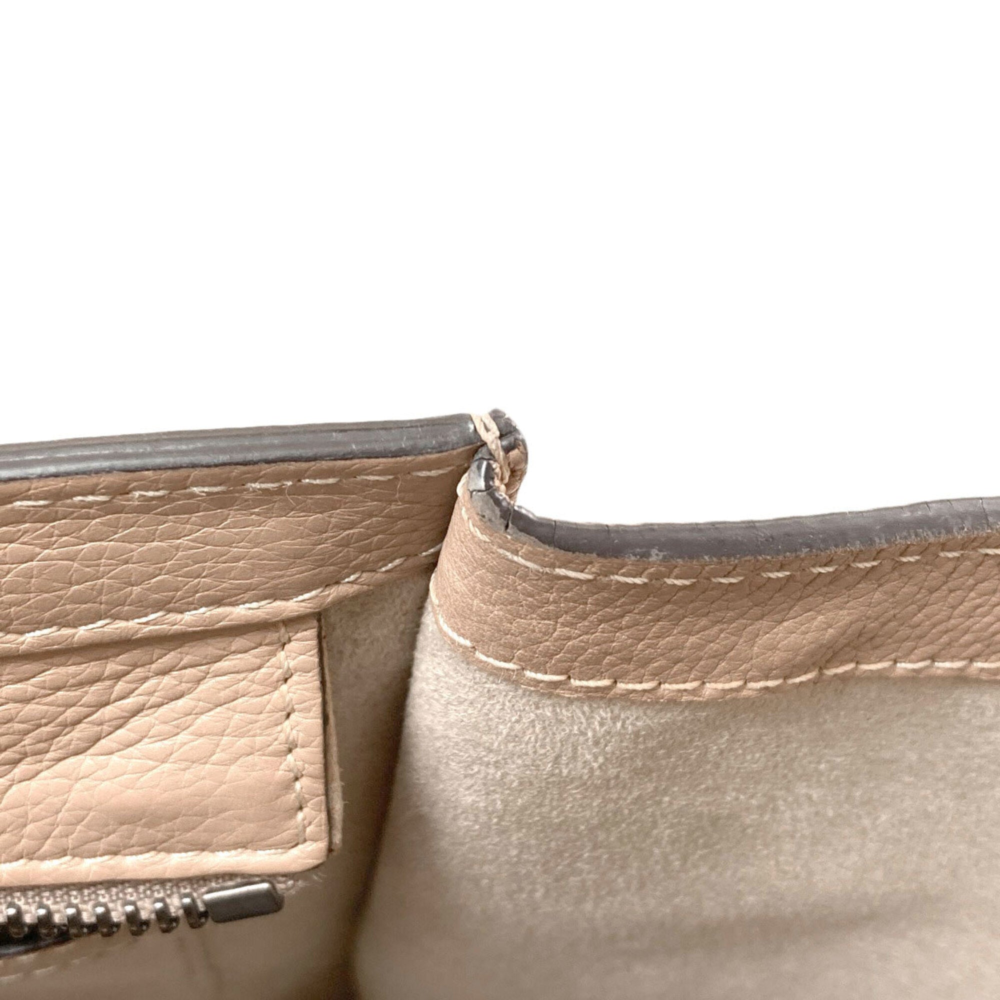Celine Beige Leather Tote Bag (Pre-Owned)