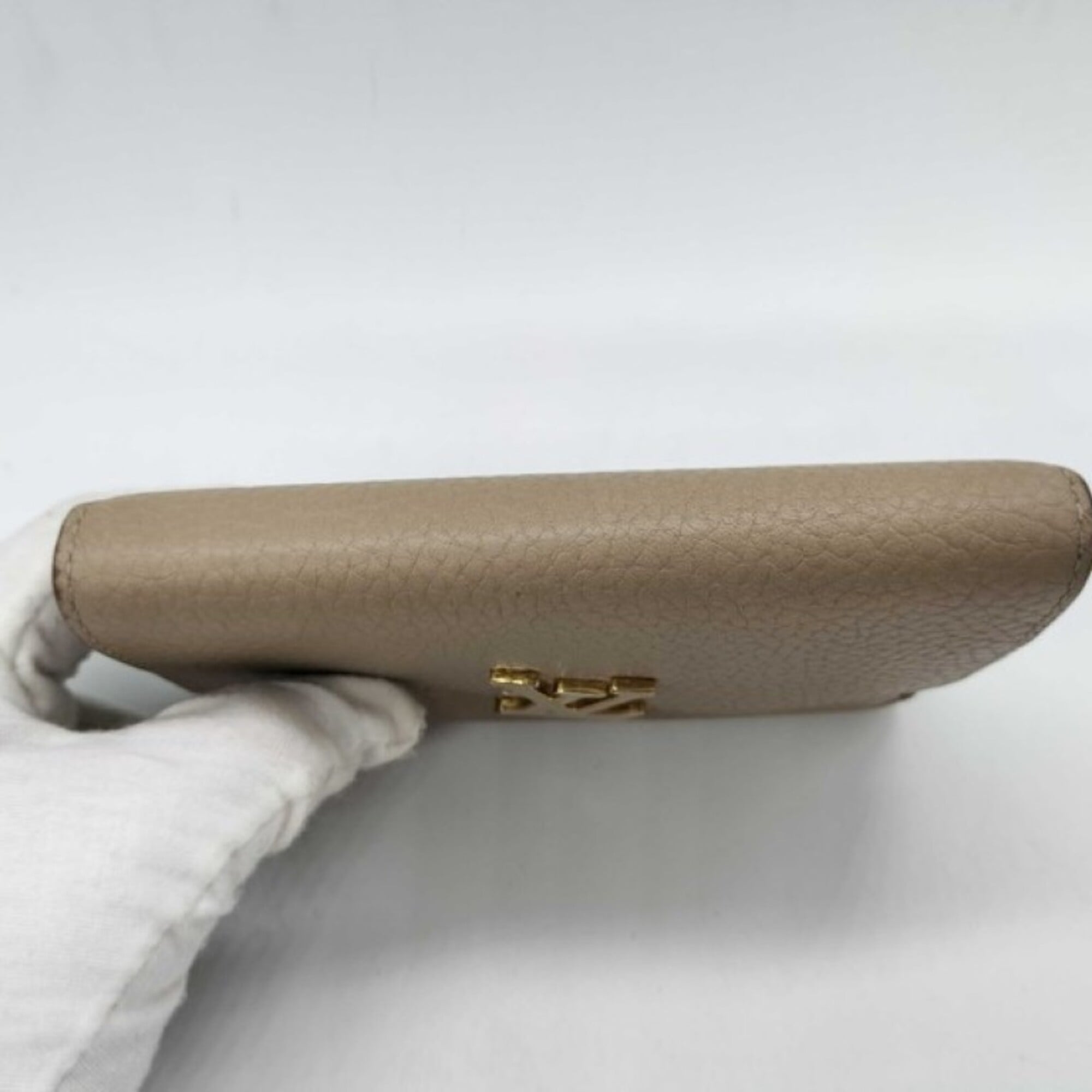 Louis Vuitton Beige Galle Wallet (Tri-Fold) (Pre-Owned)