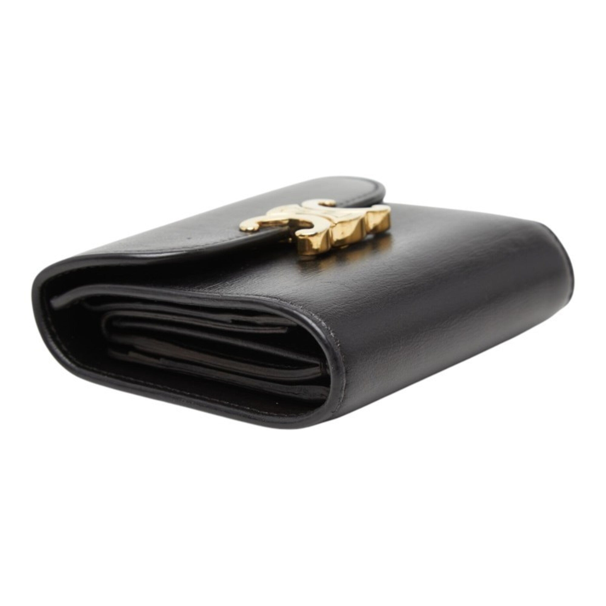 Celine Black Leather Wallet (Tri-Fold) (Pre-Owned)