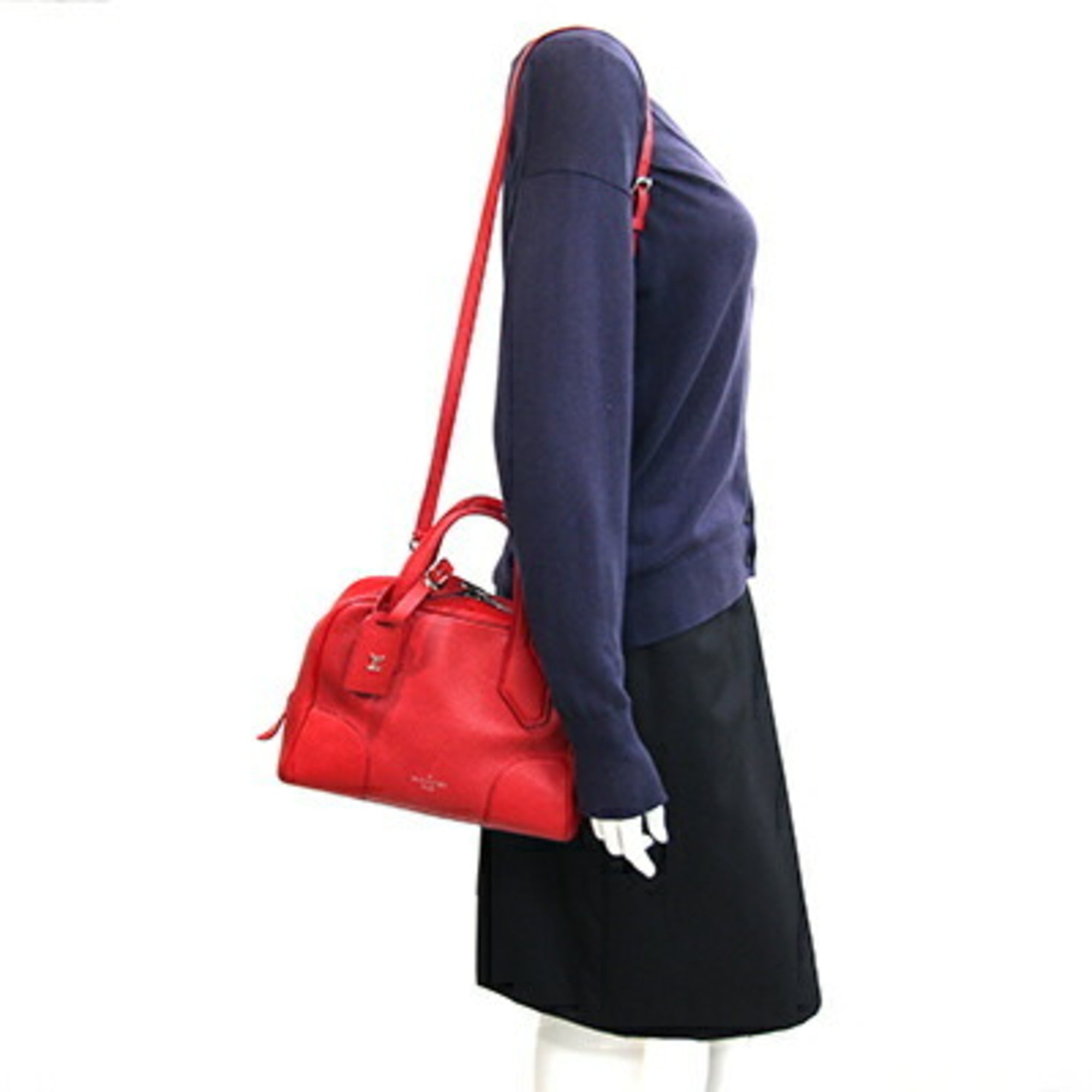 Louis Vuitton Cerise Red Color Leather Handbag (Pre-Owned)