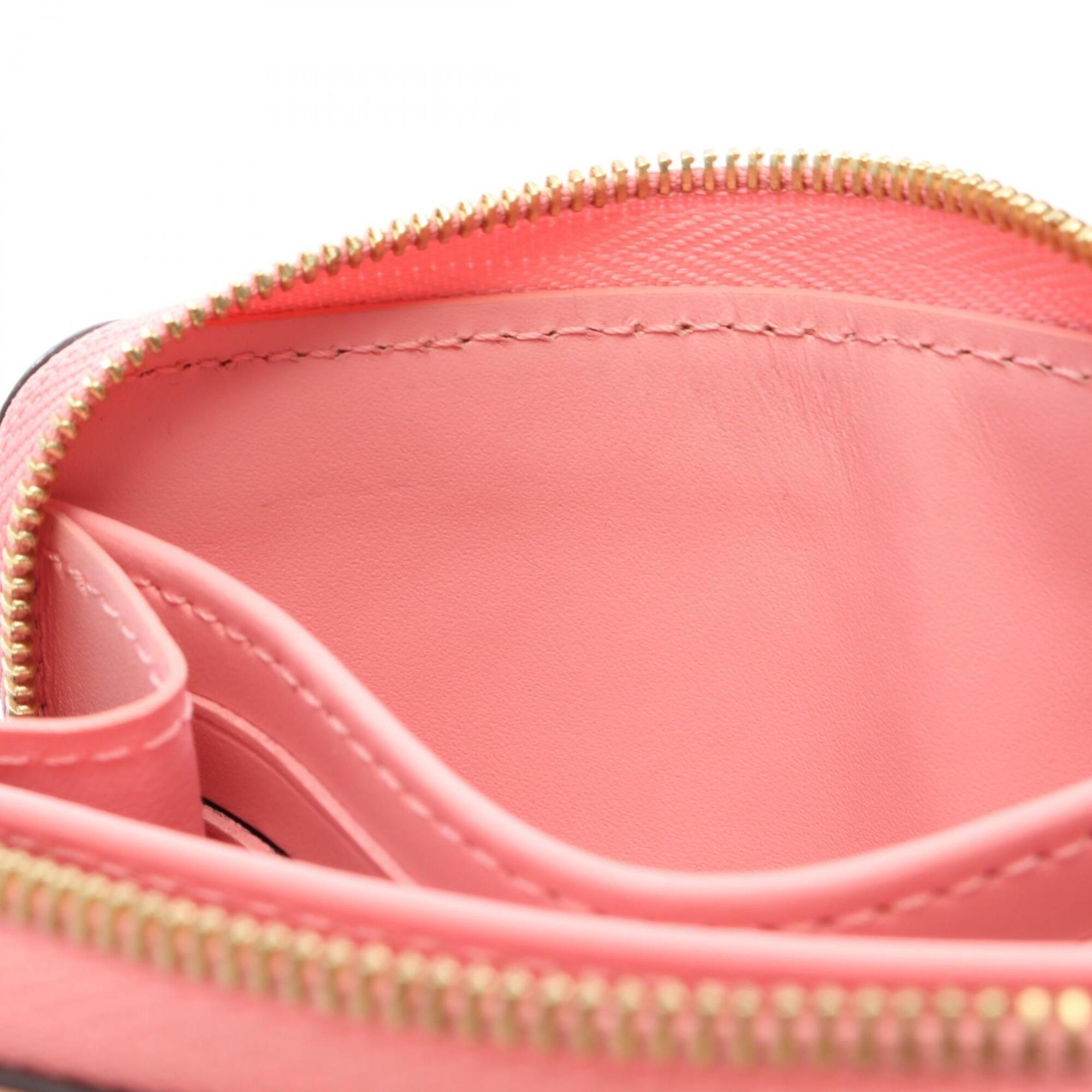 Louis Vuitton Orange Pink Leather Coin Purse/Coin Case (Pre-Owned)