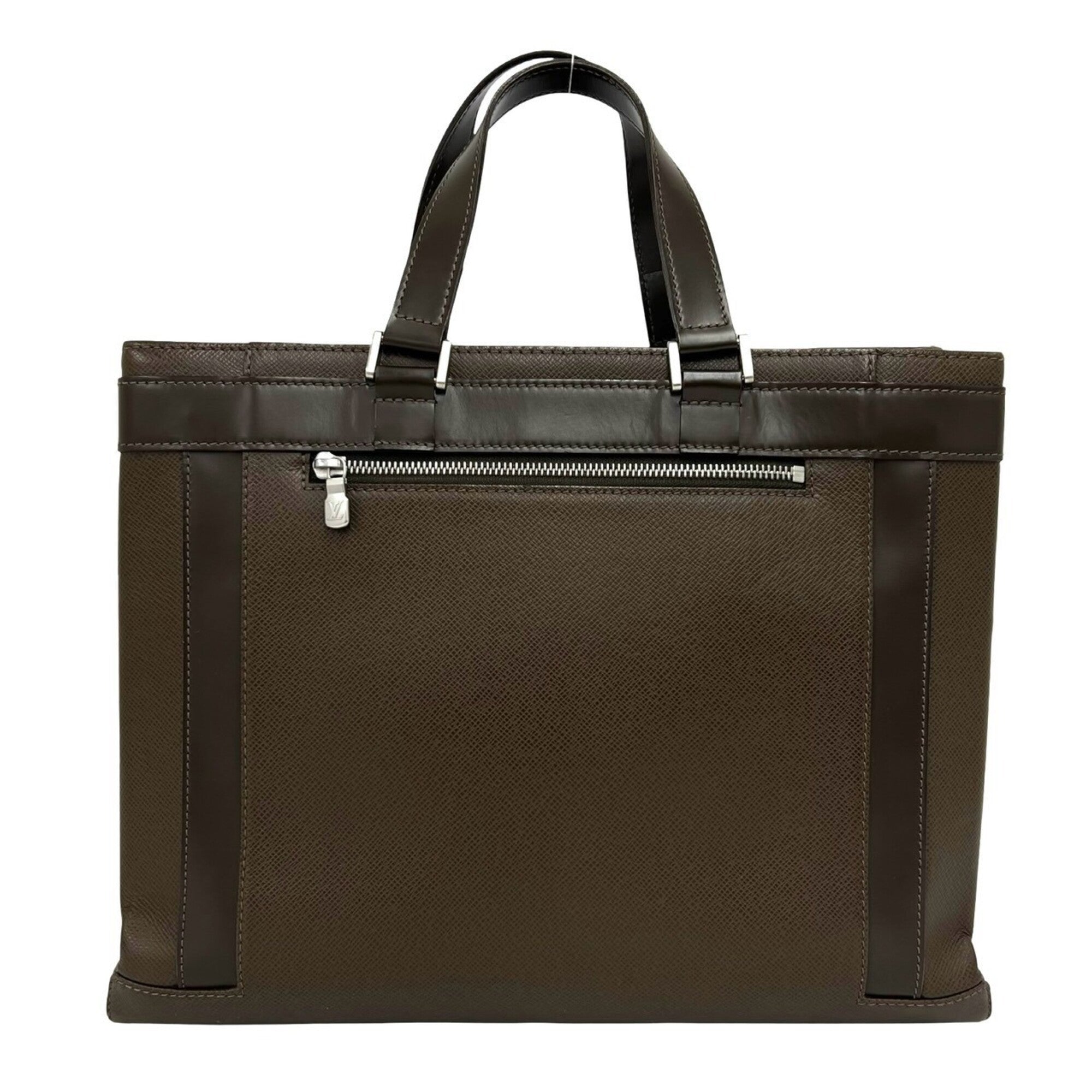 Louis Vuitton Brown Leather Handbag Tote Bag (Pre-Owned)