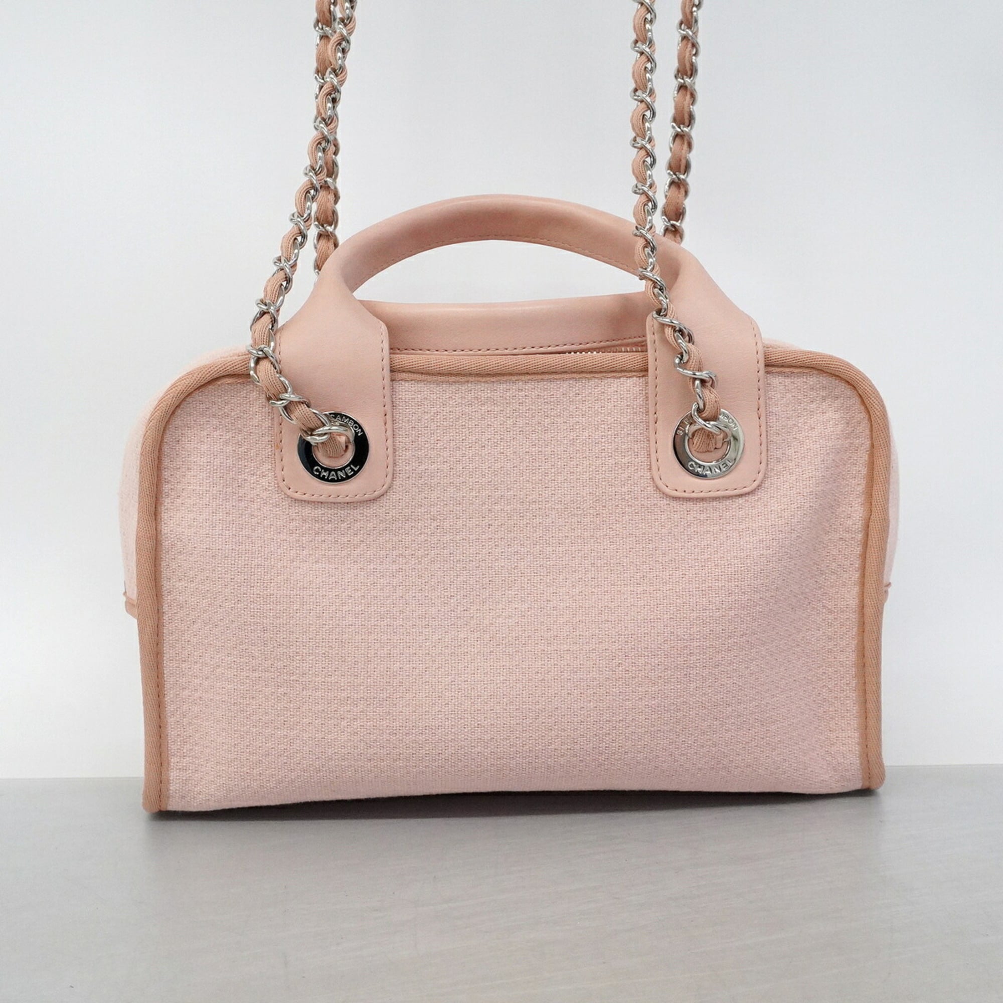Chanel Pink Canvas Handbag (Pre-Owned)