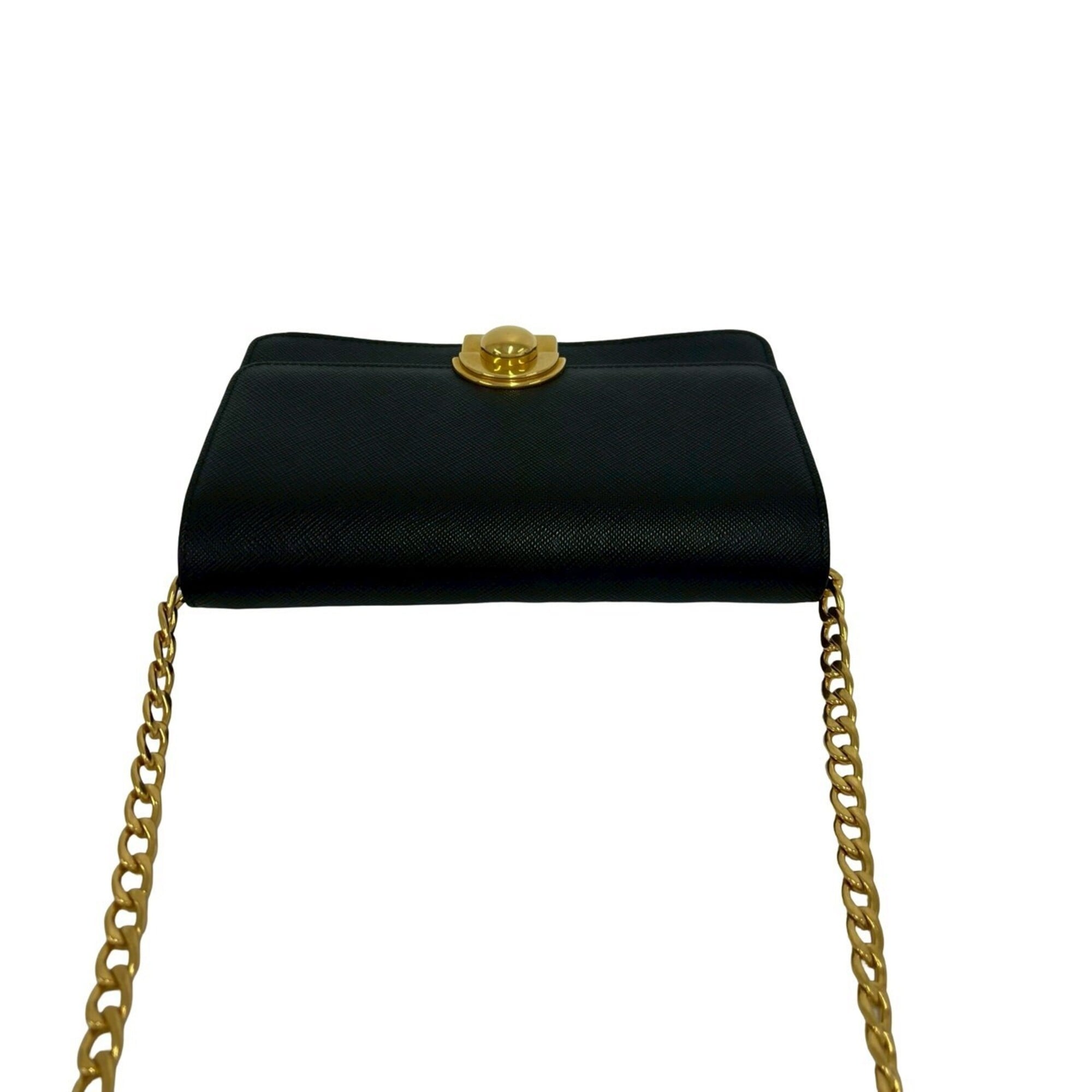 Prada Black Leather Pochette Shoulder Bag (Pre-Owned)