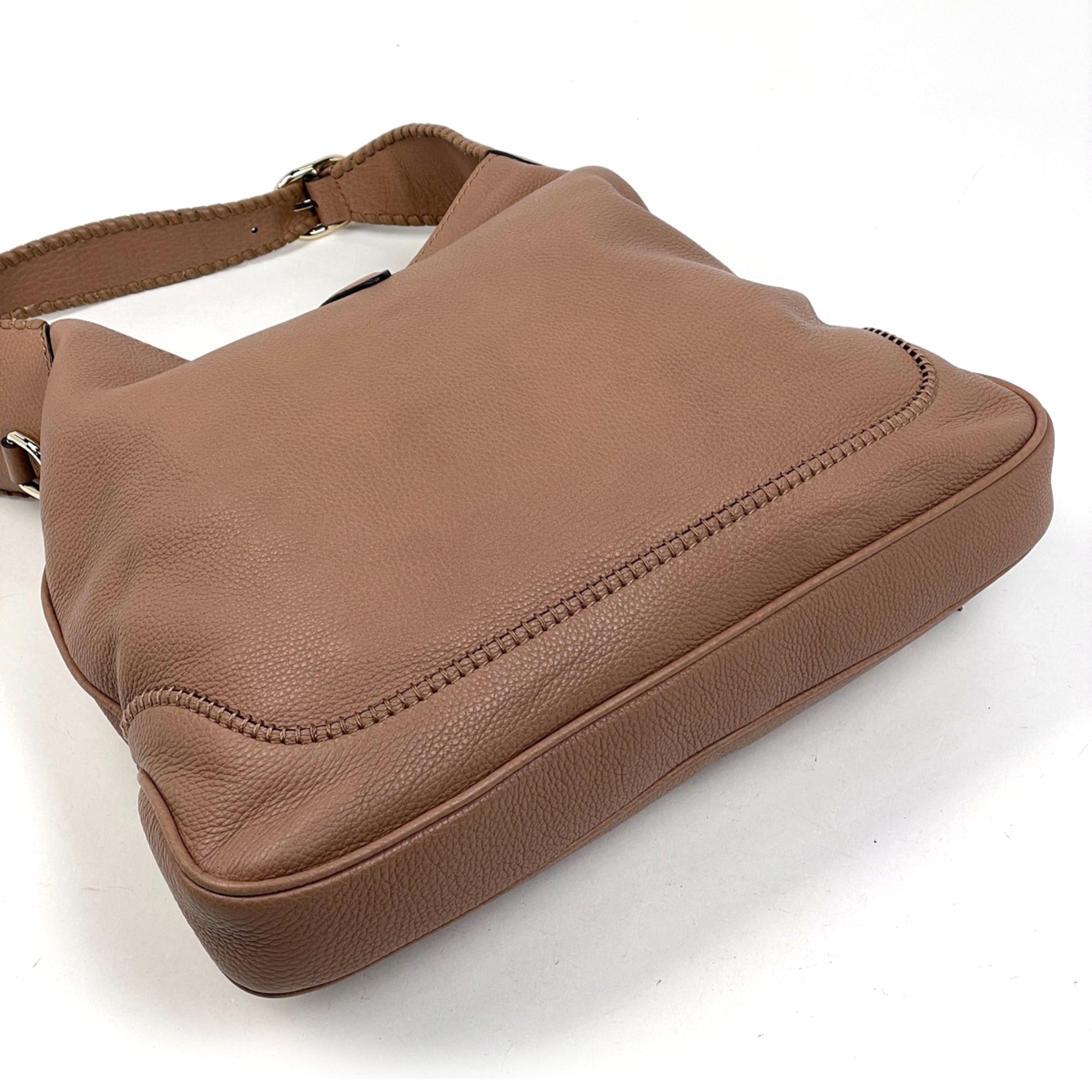 Gucci Beige Bamboo Handbag Shoulder Bag (Pre-Owned)