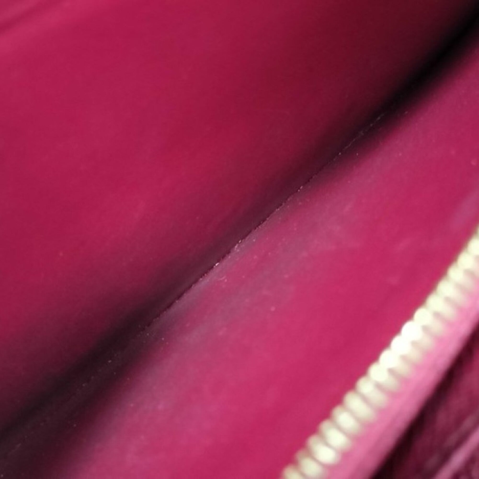 Louis Vuitton Brown Fuchsia Monogram Long Wallet (Tri-Fold) (Pre-Owned)