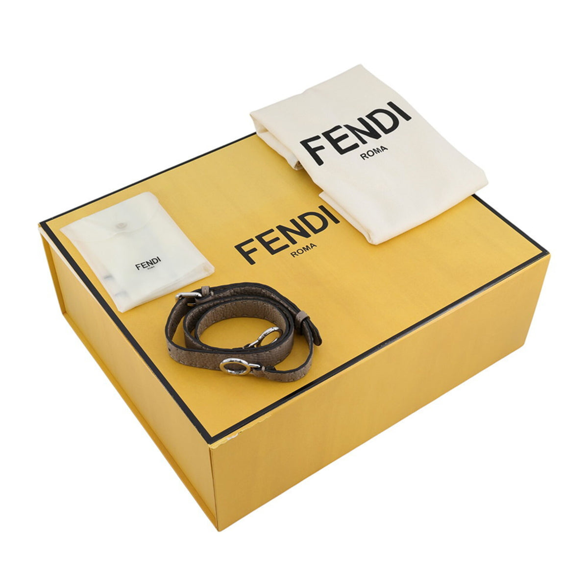 Fendi Selleria Silver Leather Handbag Shoulder Bag (Pre-Owned)