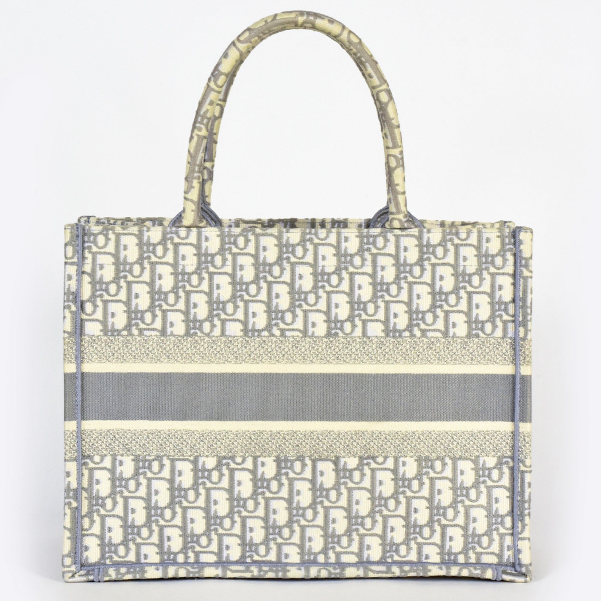 Christian Dior Gray Canvas Handbag Tote Bag (Pre-Owned)