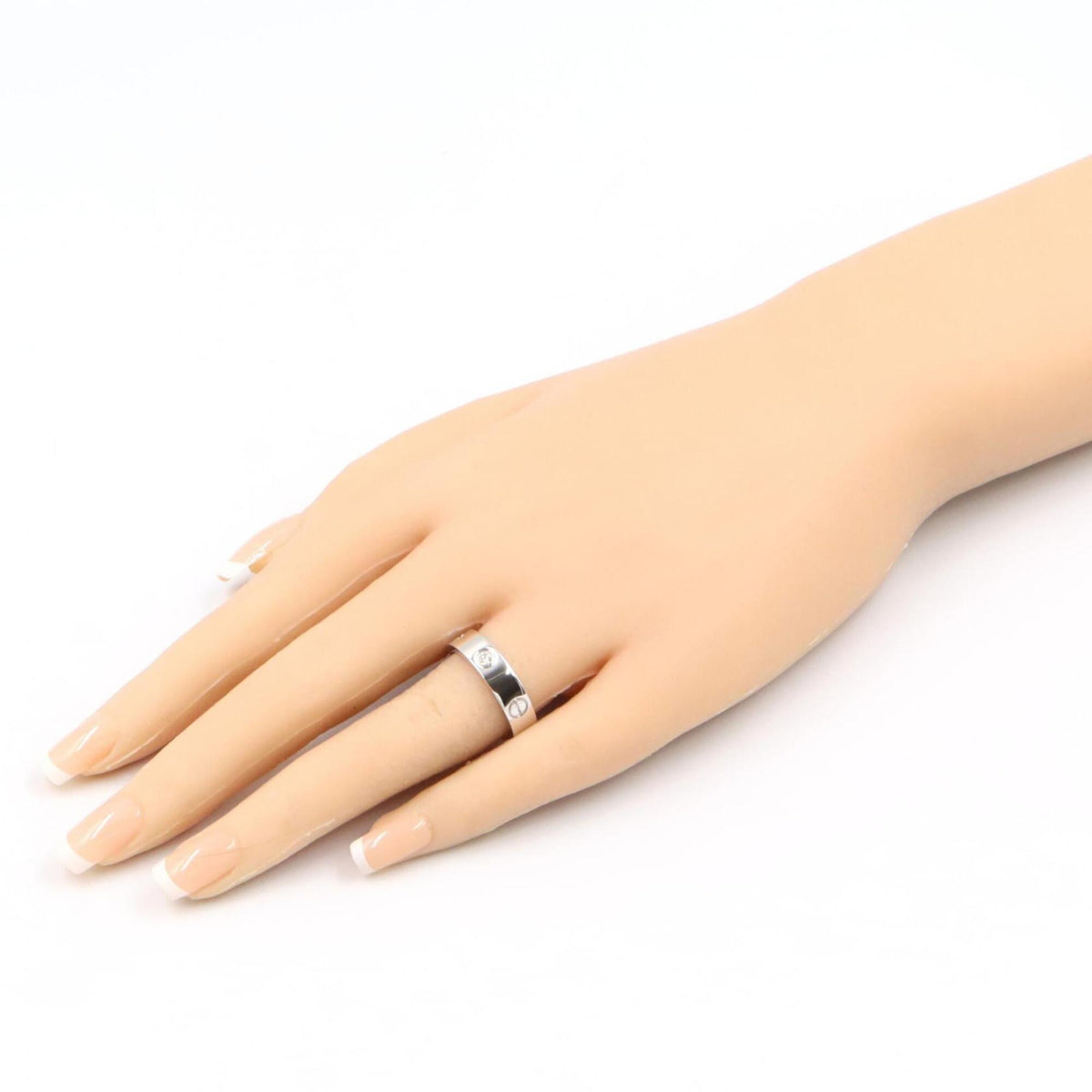 Cartier Silver Clear White Gold (18K) Band Ring (Pre-Owned)