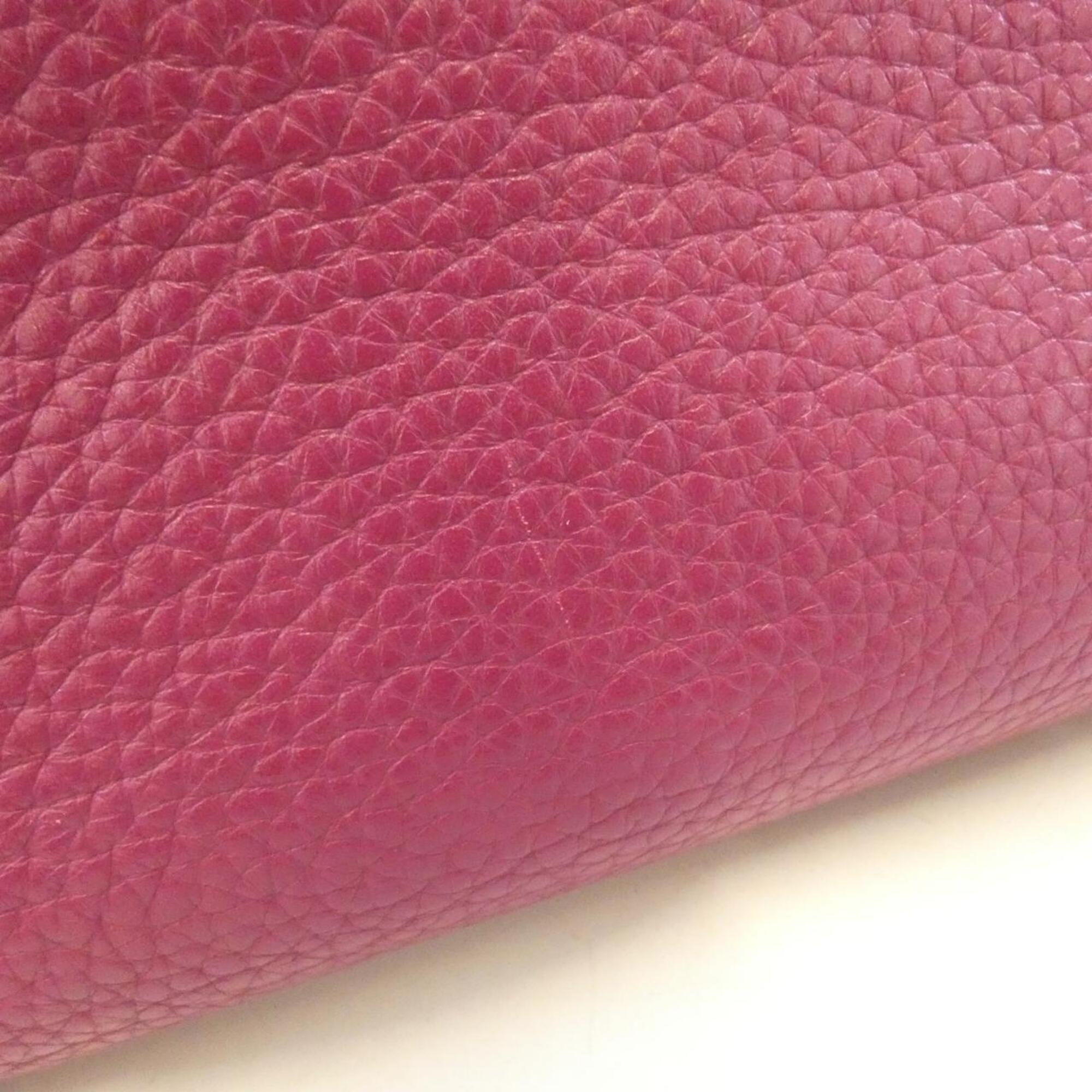 Hermes Pink Taurillon Clemence Leather Handbag (Pre-Owned)