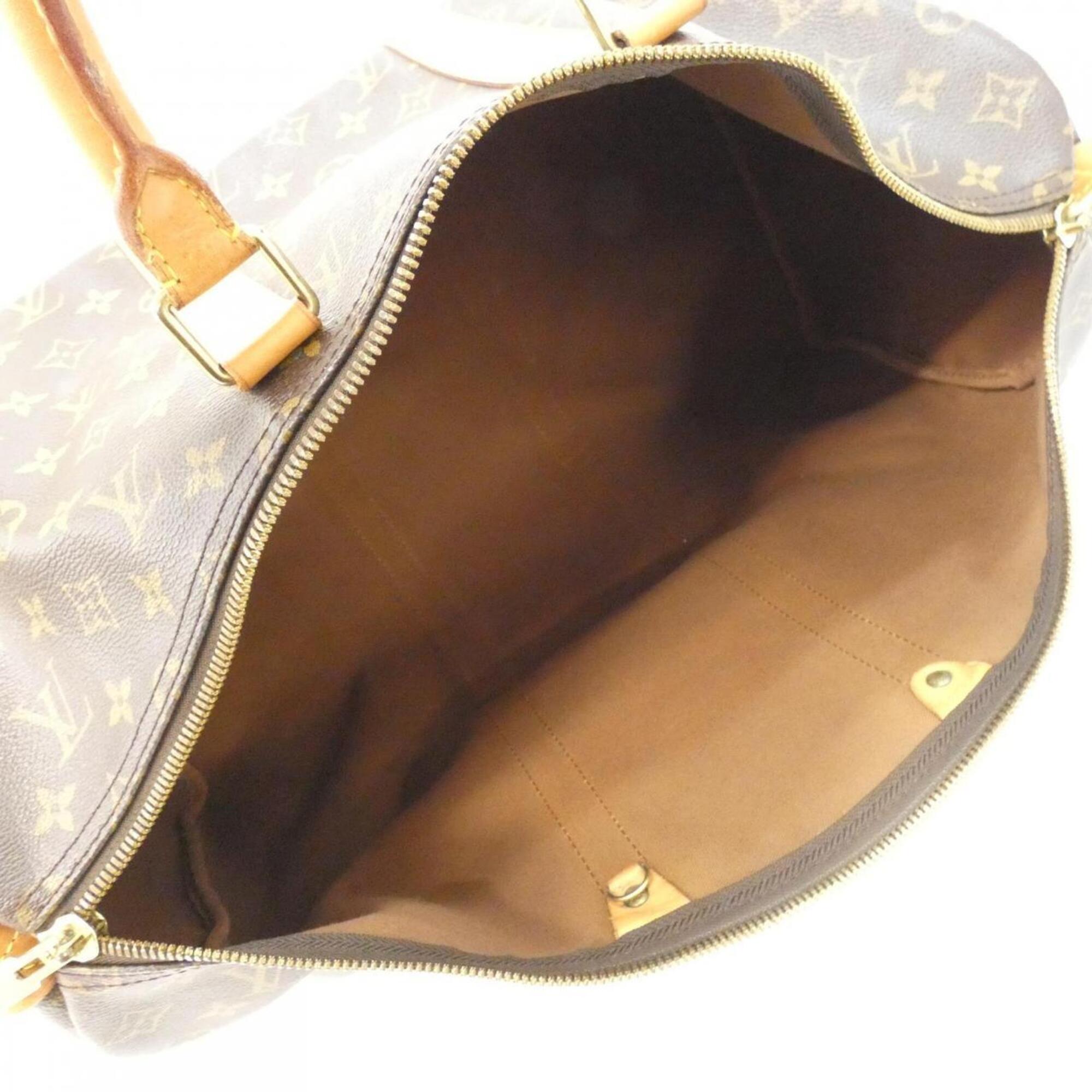 Louis Vuitton Monogram Marron Coated Canvas Boston Bag (Pre-Owned)