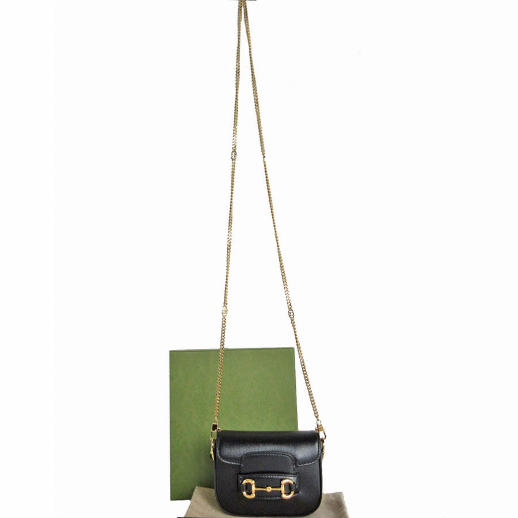 Gucci Black Metal Leather Pochette Shoulder Bag (Pre-Owned)
