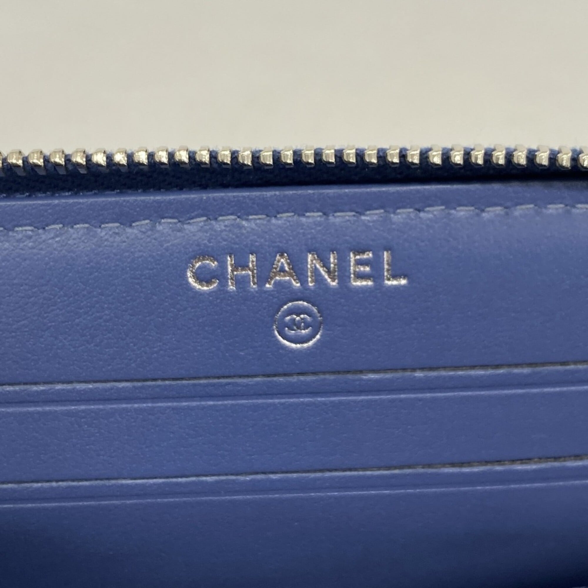 Chanel Blue Tweed Wallet (Bi-Fold) (Pre-Owned)