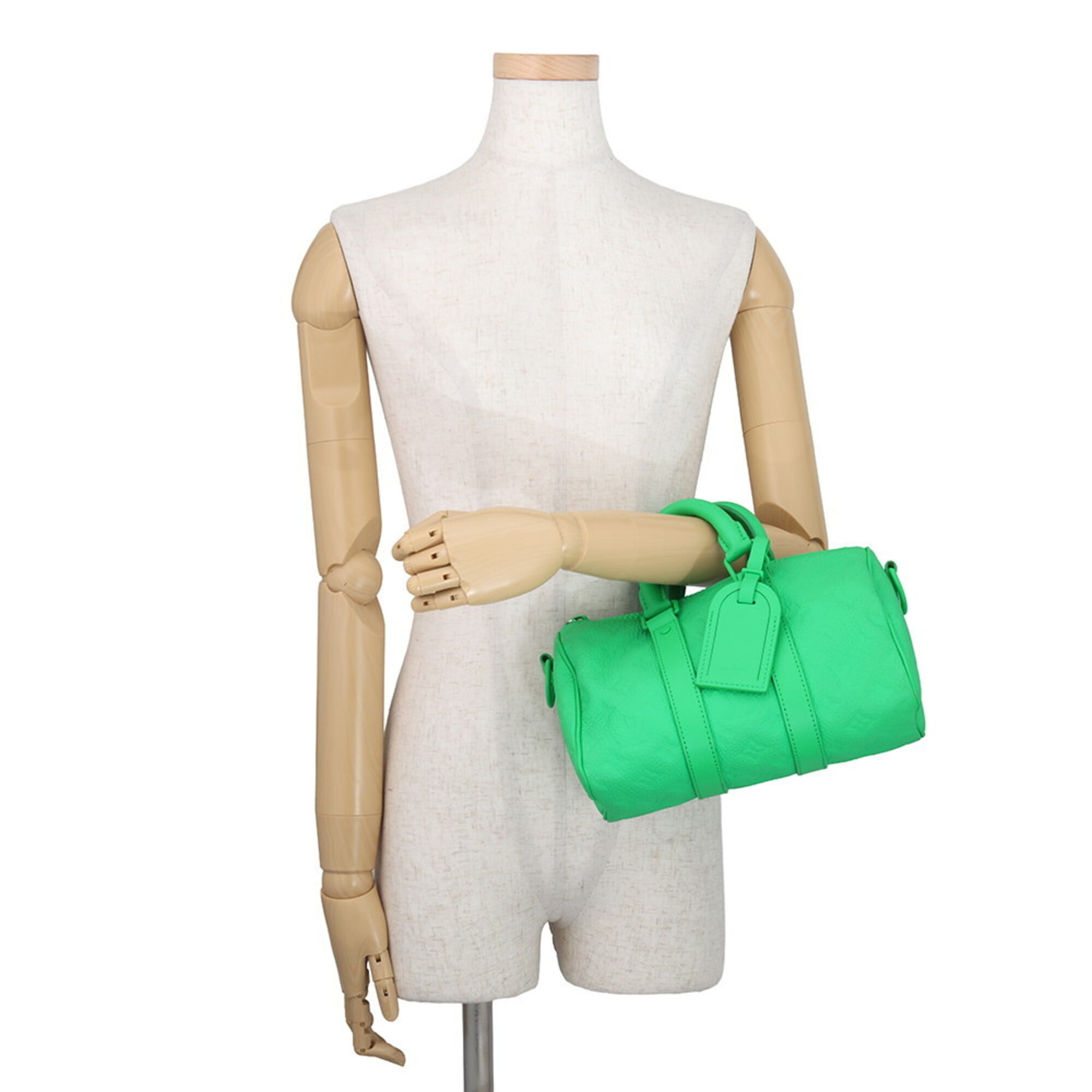 Louis Vuitton Monogram Green Monogram Leather Handbag Shoulder Bag (Pre-Owned)