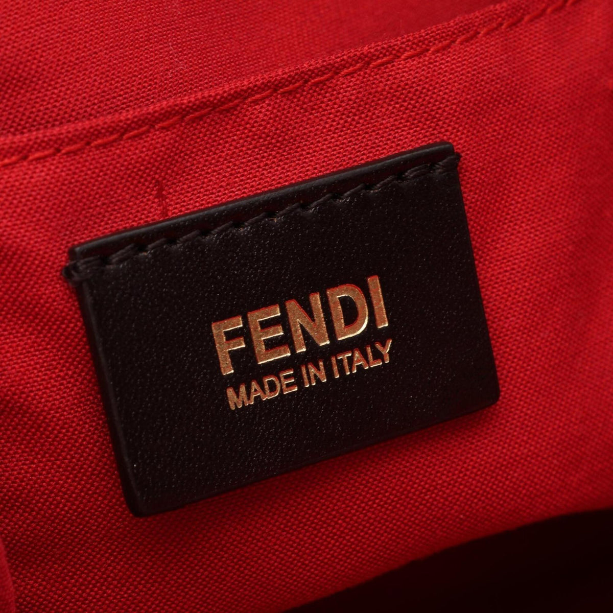Fendi Red Color Leather Handbag (Pre-Owned)