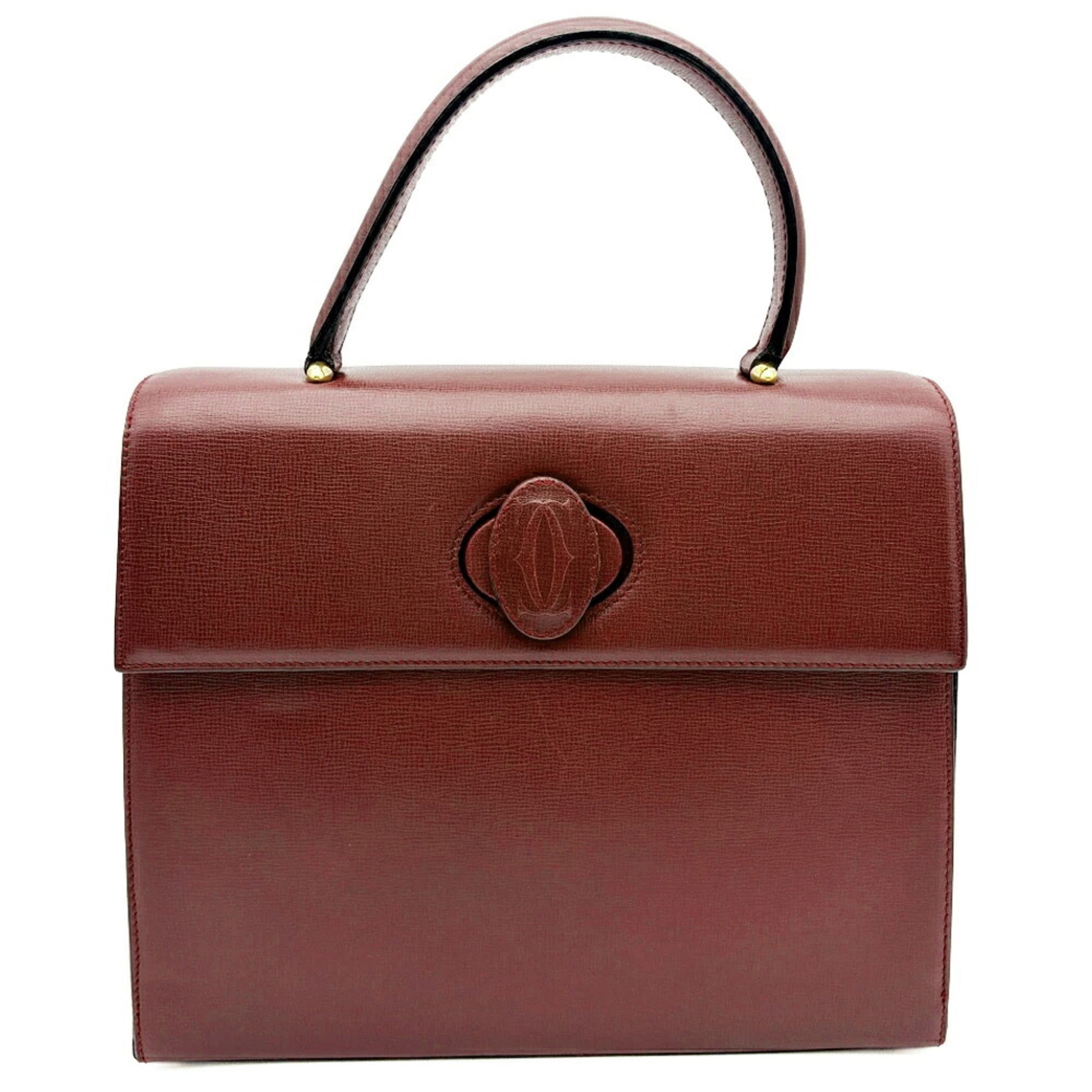 Cartier Must Bordeaux Leather Handbag (Pre-Owned)