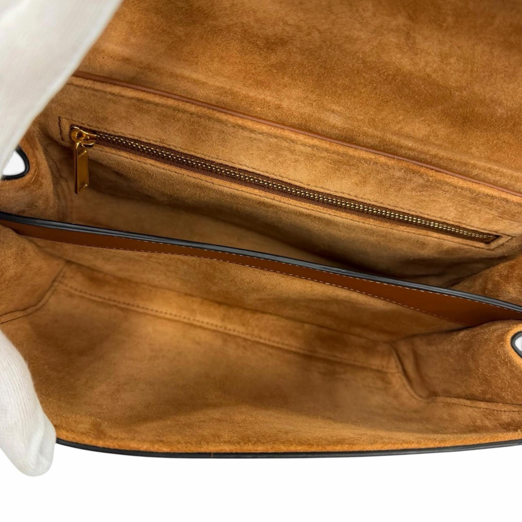 Celine Gold Leather Shoulder Bag (Pre-Owned)