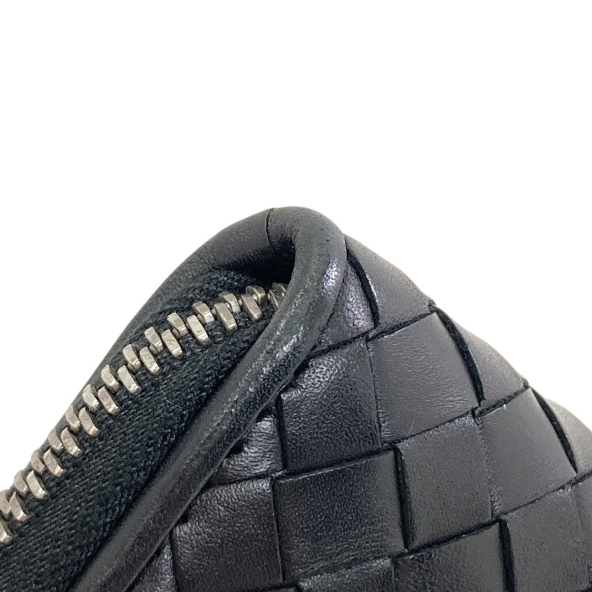 Bottega Veneta Black Leather Long Wallet (Bi-Fold) (Pre-Owned)