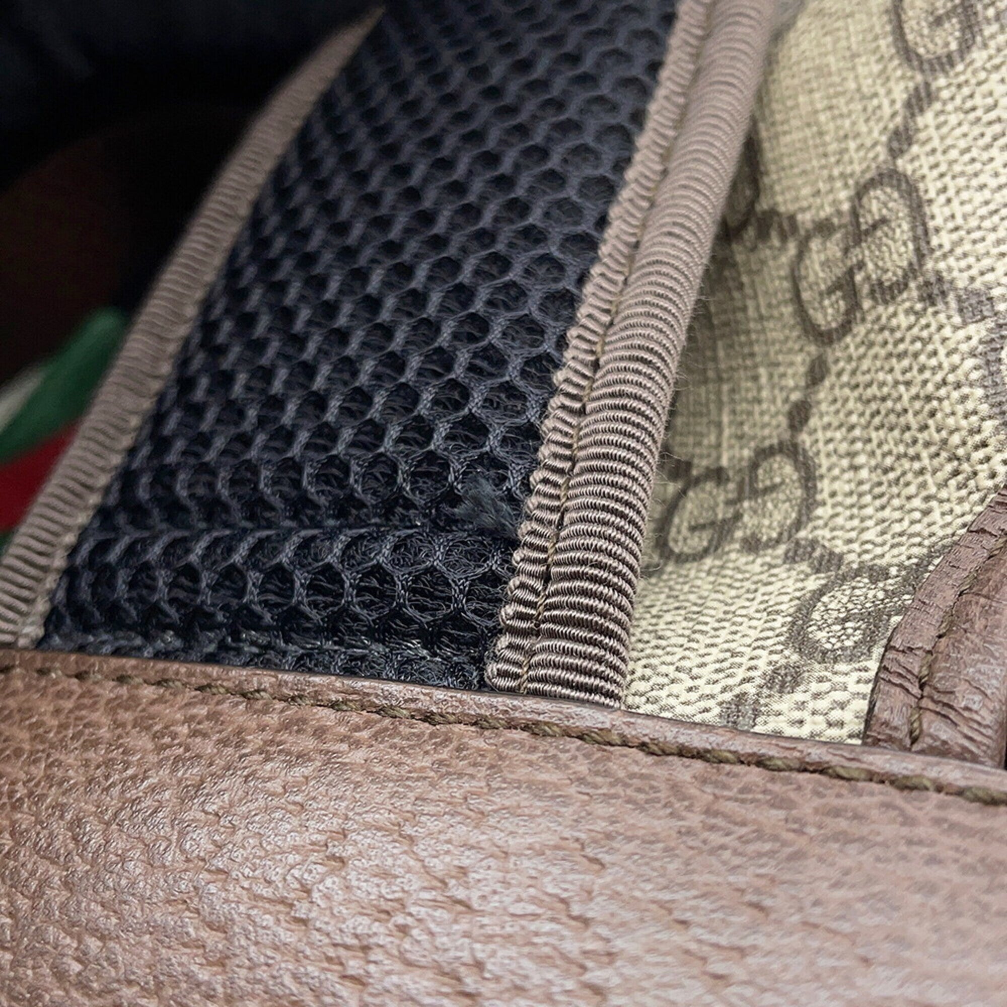 Gucci Brown Green Red Color Gg Supreme Backpack (Pre-Owned)