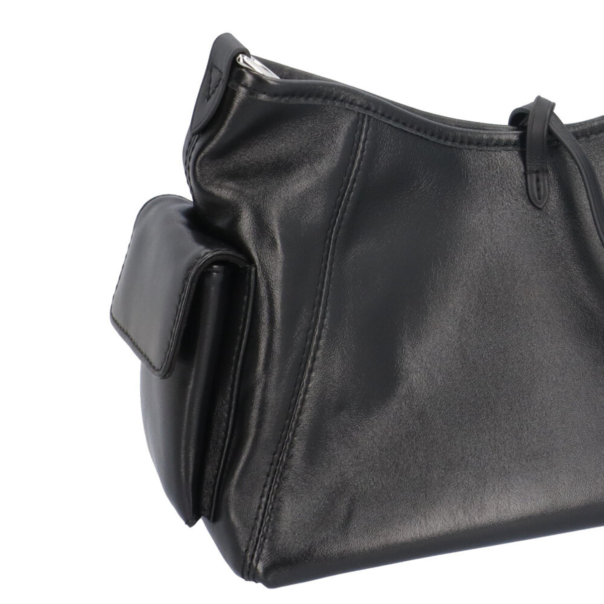 Louis Vuitton Black Leather Shoulder Bag (Pre-Owned)