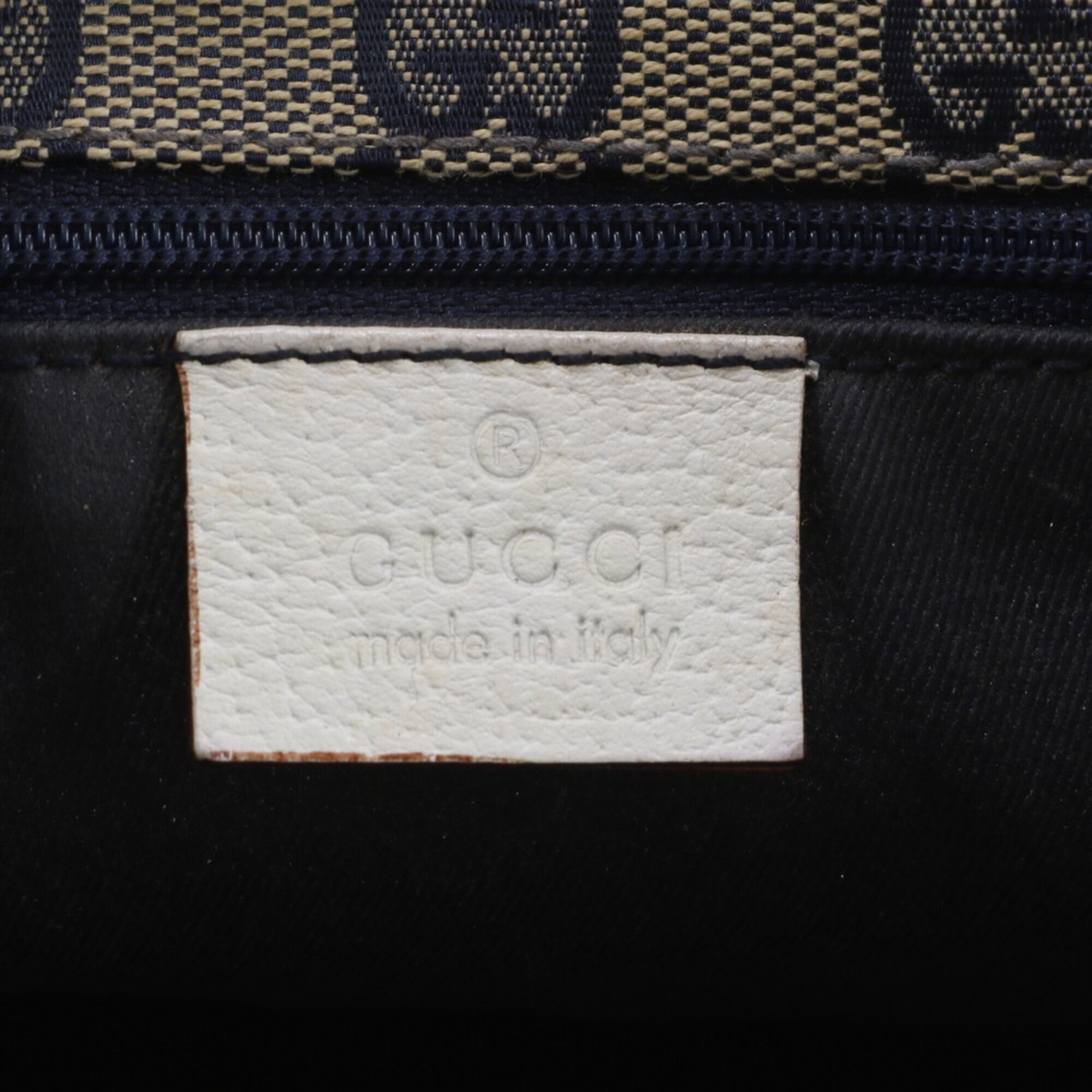 Gucci White Leather Handbag Shoulder Bag Tote Bag (Pre-Owned)