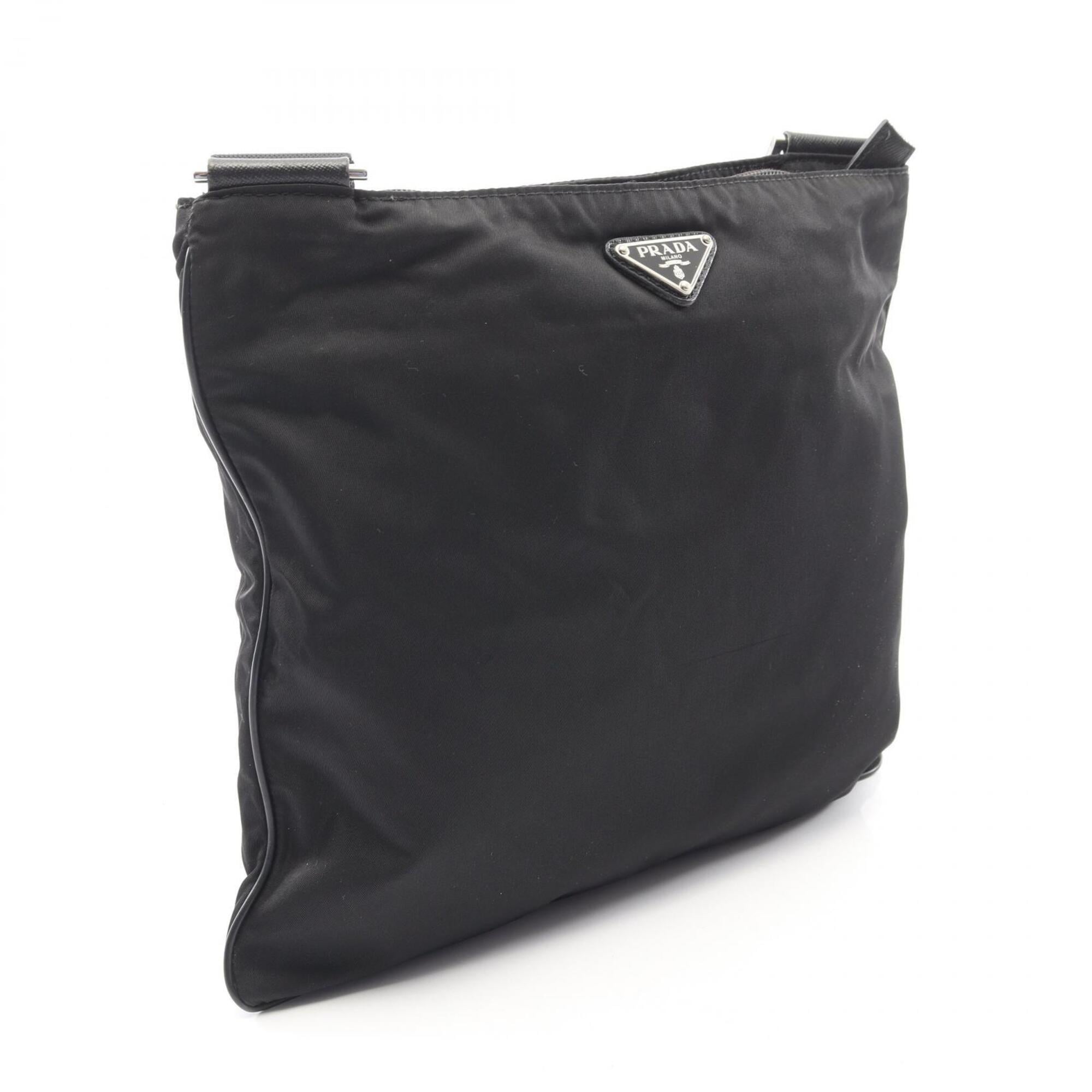 Prada Black Nylon Saffiano Handbag Shoulder Bag (Pre-Owned)