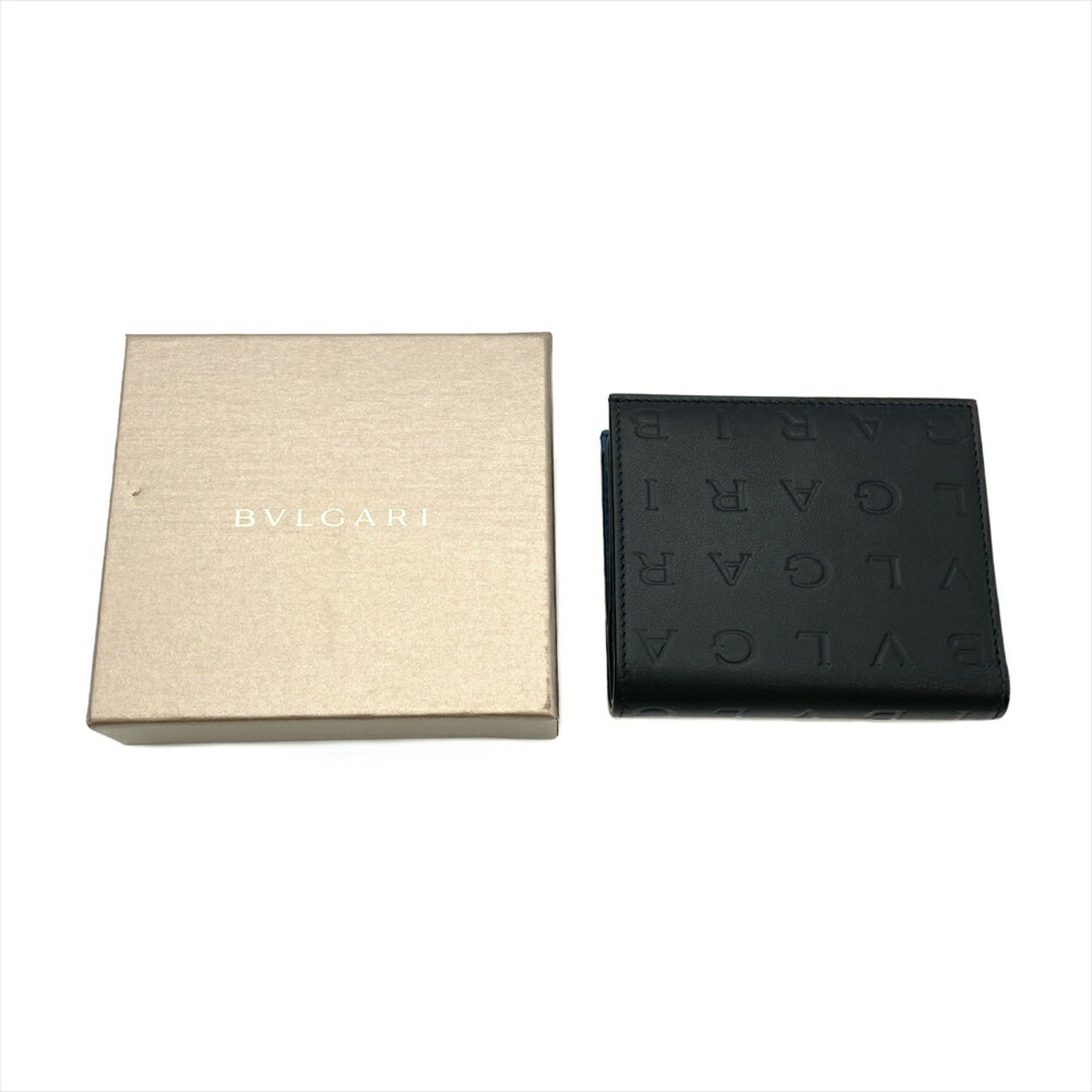 Bvlgari Black Leather Wallet (Bi-Fold) (Pre-Owned)