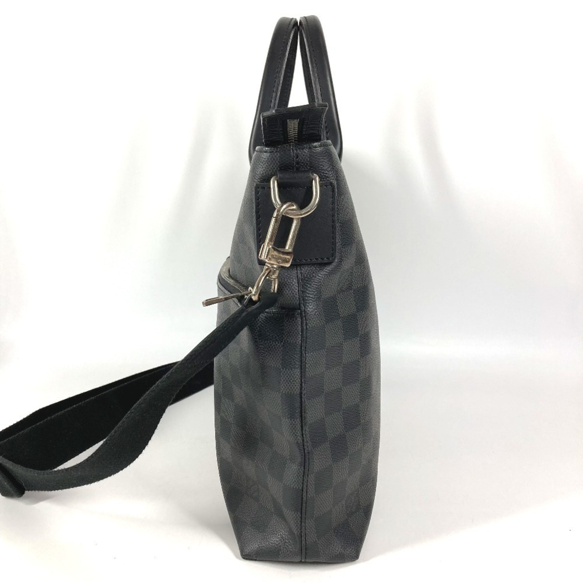 Louis Vuitton Black Damier Graphite Canvas Briefcase Handbag Shoulder Bag Tote Bag (Pre-Owned)
