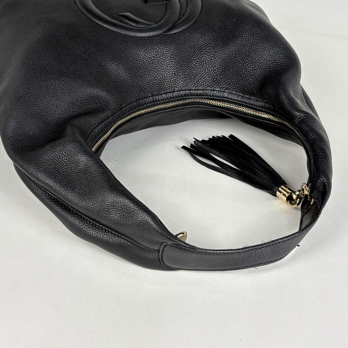 Gucci Soho Black Leather Shoulder Bag (Pre-Owned)