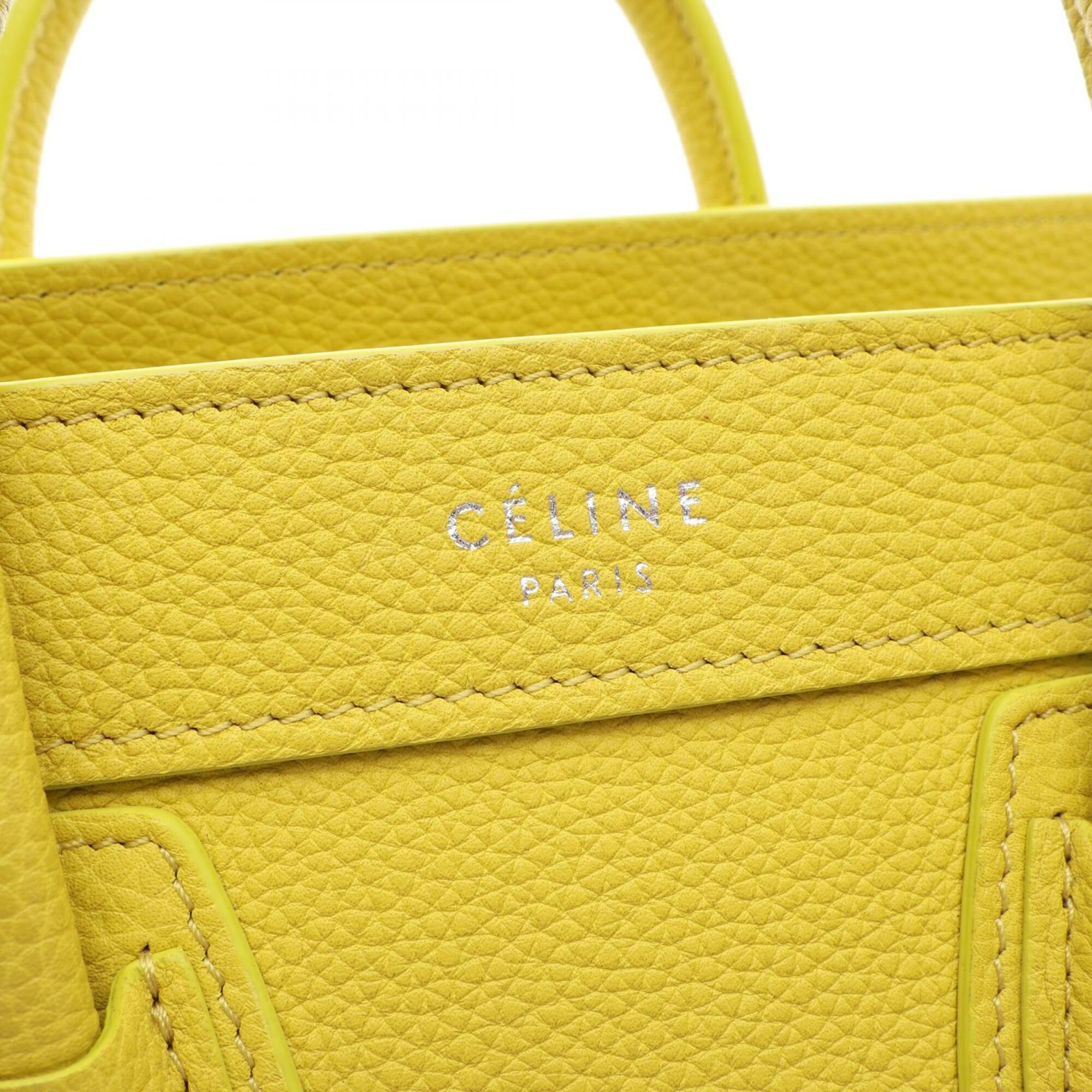 Celine Yellow Leather Handbag (Pre-Owned)