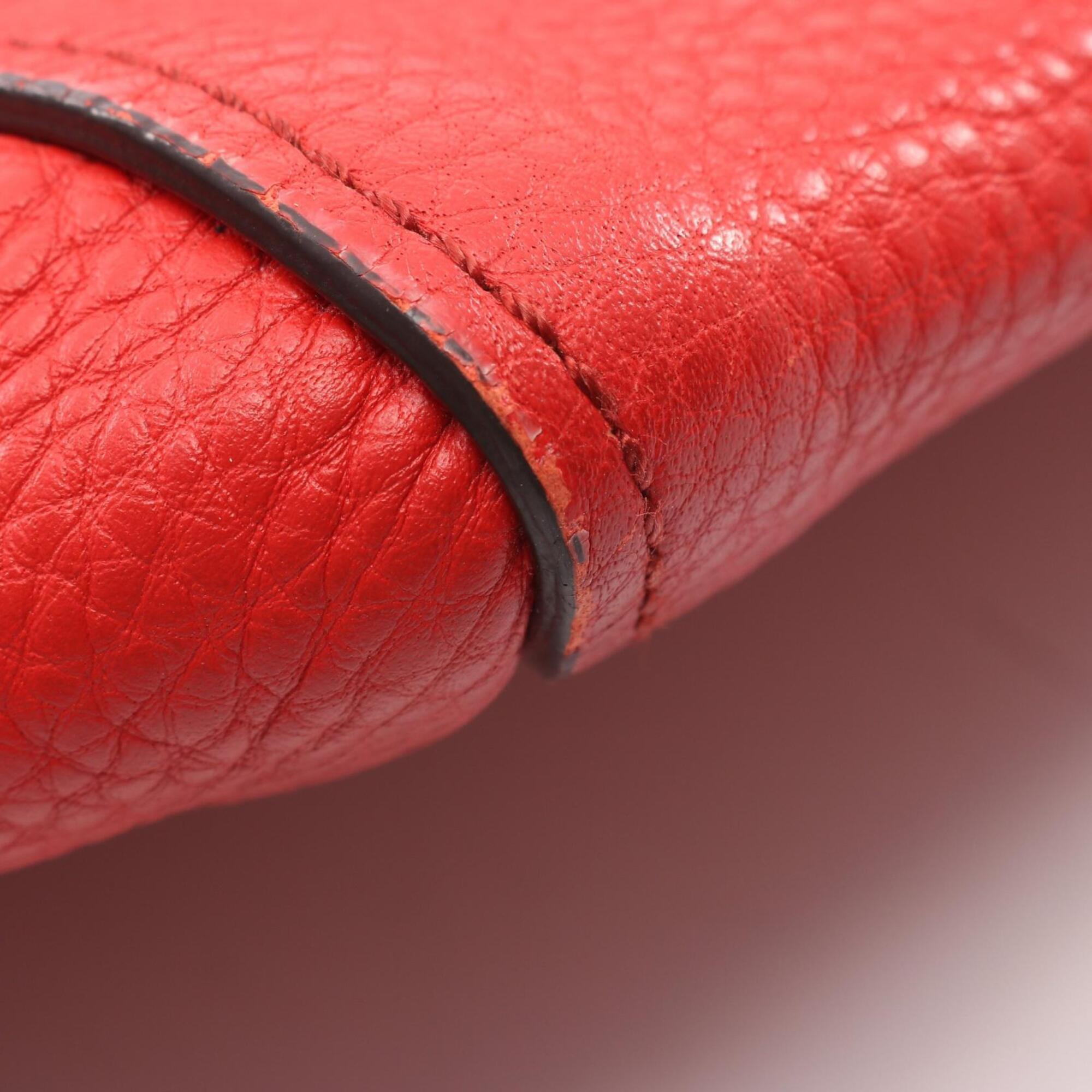 Mcm Red Color Leather Handbag (Pre-Owned)