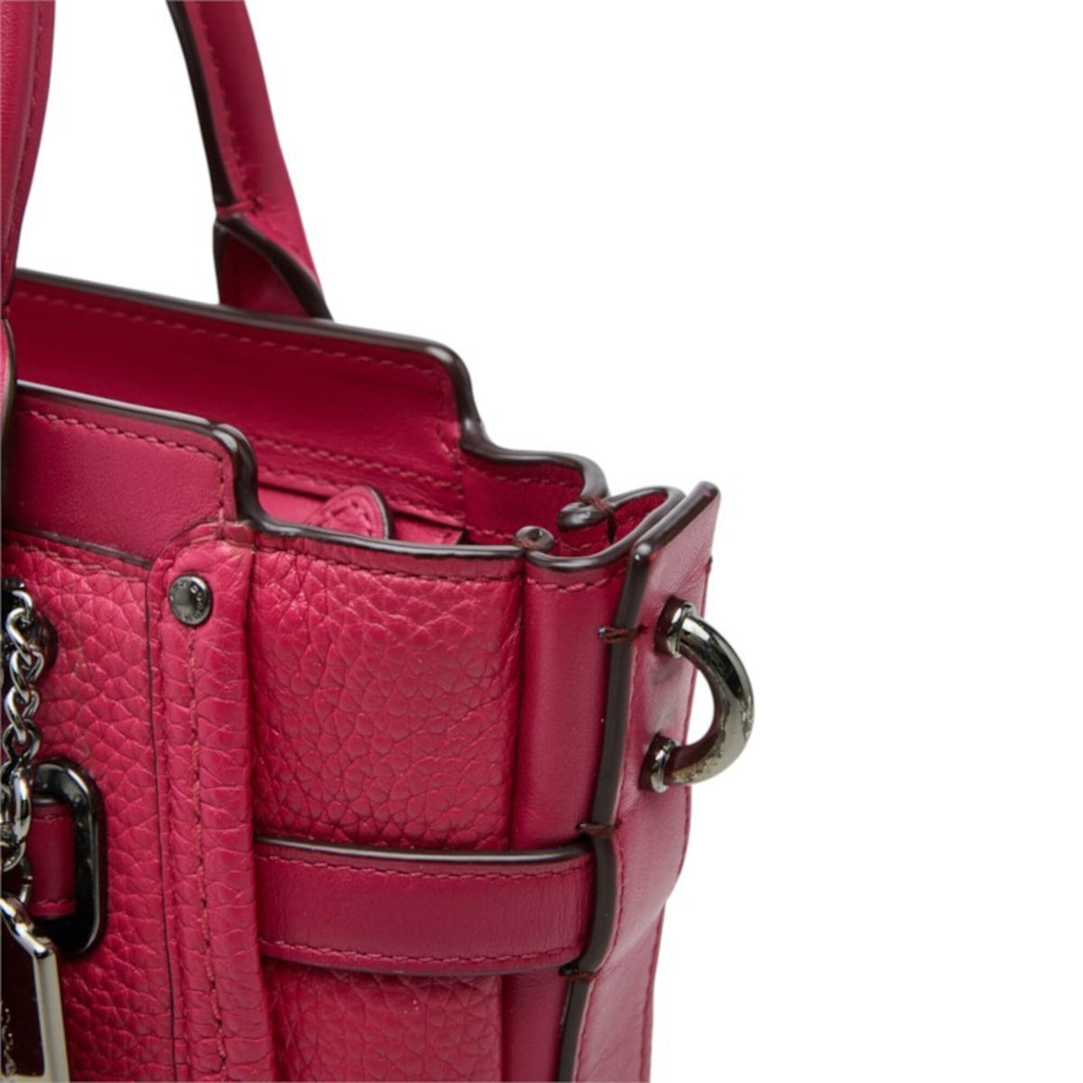 Coach Pink Leather Handbag Shoulder Bag (Pre-Owned)